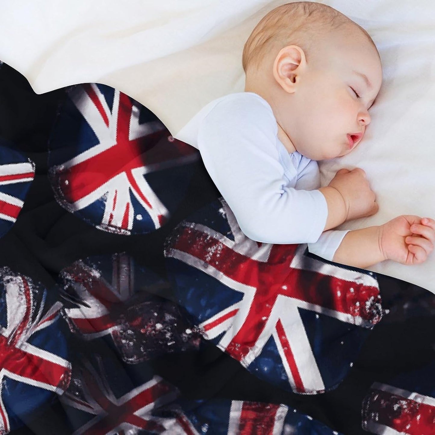 British Flag Throw Blanket for Couch Super Soft Warm Lightweight Throw Blankets Cozy Flannel Bed Blanket Cute Decorative Blankets for All Seasons Home Decor Gift 30"*40"（76 * 100cm）