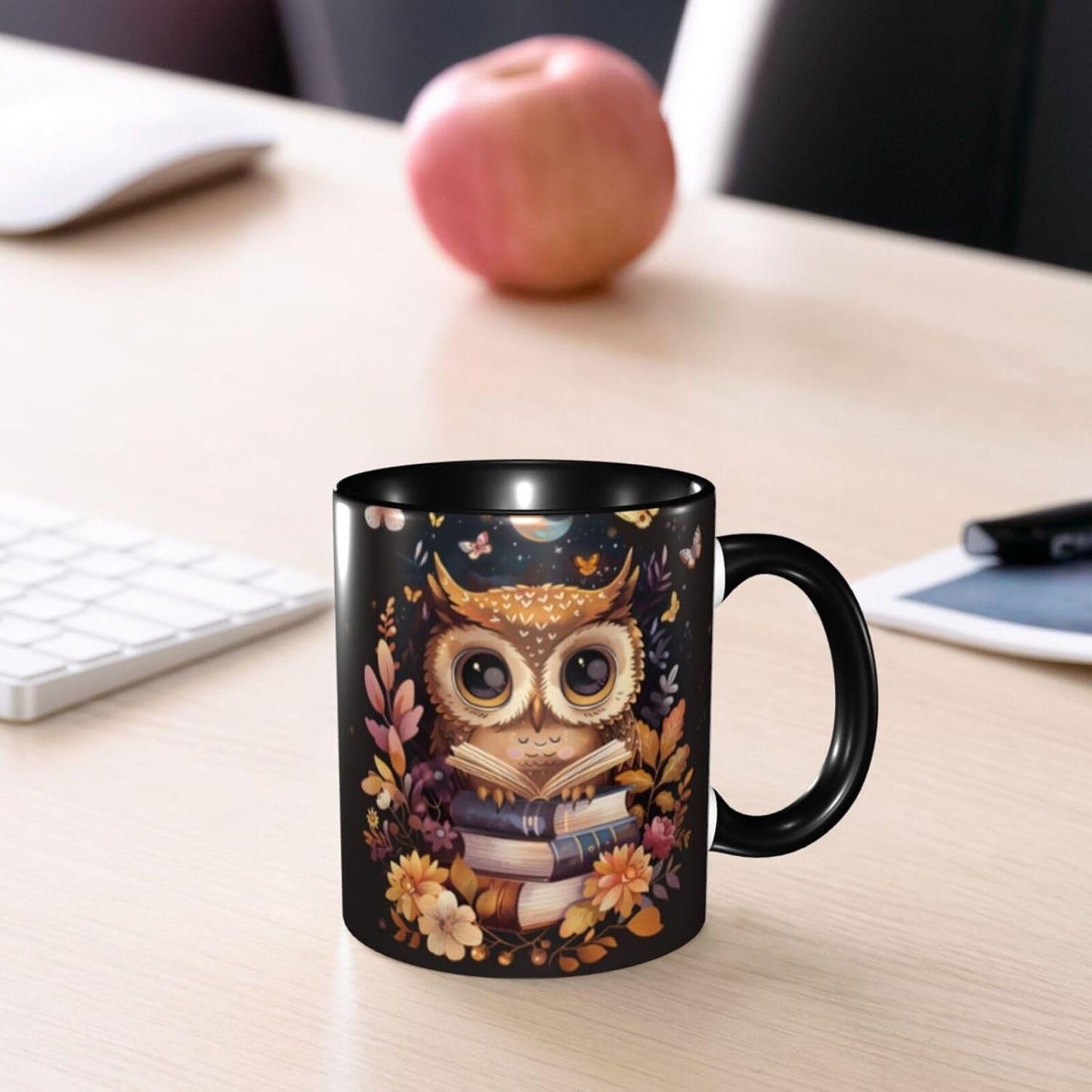 Owl Coffee Mug 11 OZ Cute Tea Cup Funny Coffee Cups for Women Microwave Safe