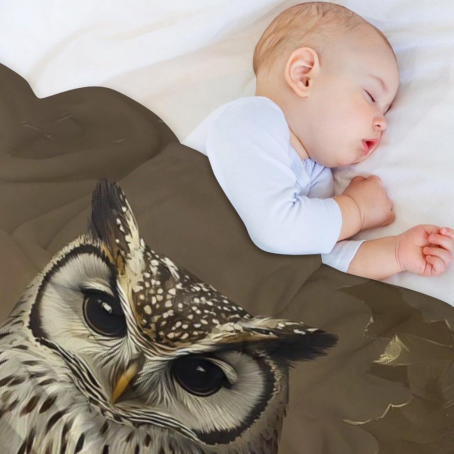 Owl Gothic Throw Blanket for Couch Bed Plush Cozy Fuzzy Flannel Blanket for All Season 40"x60"