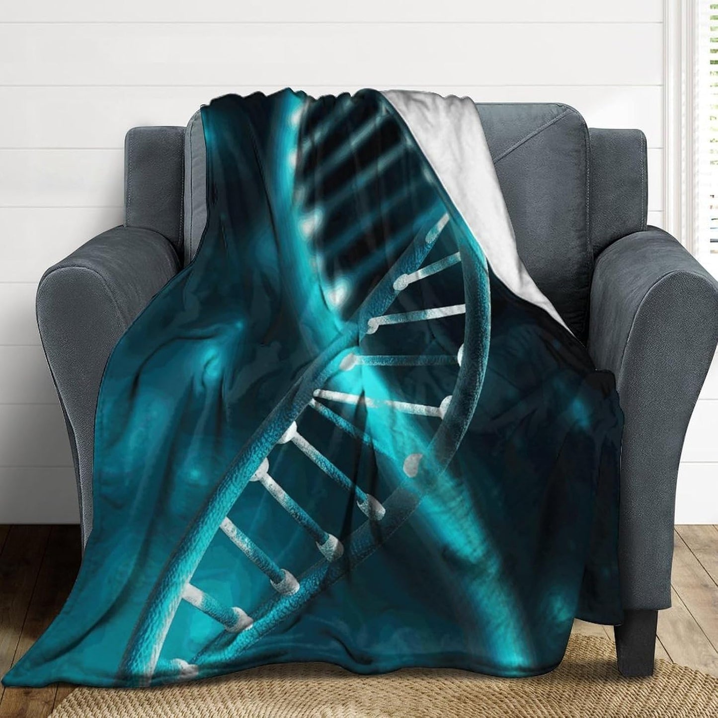 Science Gene Strand Blanket Super Soft Lightweight Throw Blanket Cute Cozy Warm Bed Blanket Decorative Fuzzy Blanket All-Season Home Decor Gift for Sofa Couch Living Room 40"*50" （100 * 130cm）