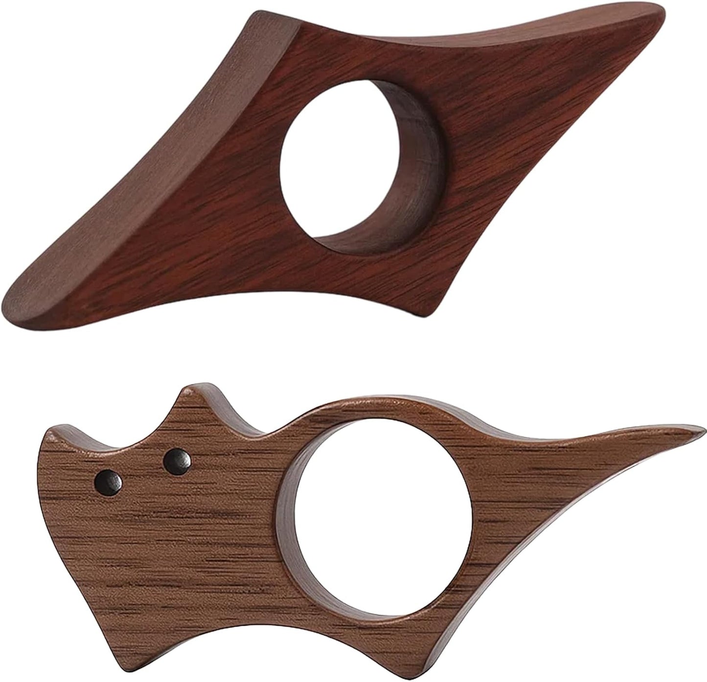 2pc Wooden Book Page Holder, Thumb Book Page Holder, Cat-Shaped Book Holder with Walnut Page Press, Lightweight Design for Reading Comfort