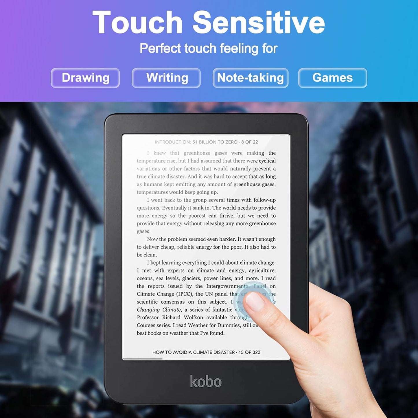 Caweet Screen Protector for 6" Kobo Clara Colour | BW | 2E, Anti-Glare Premium PET Full-Coverage Matte Protective Film, 3 Pack