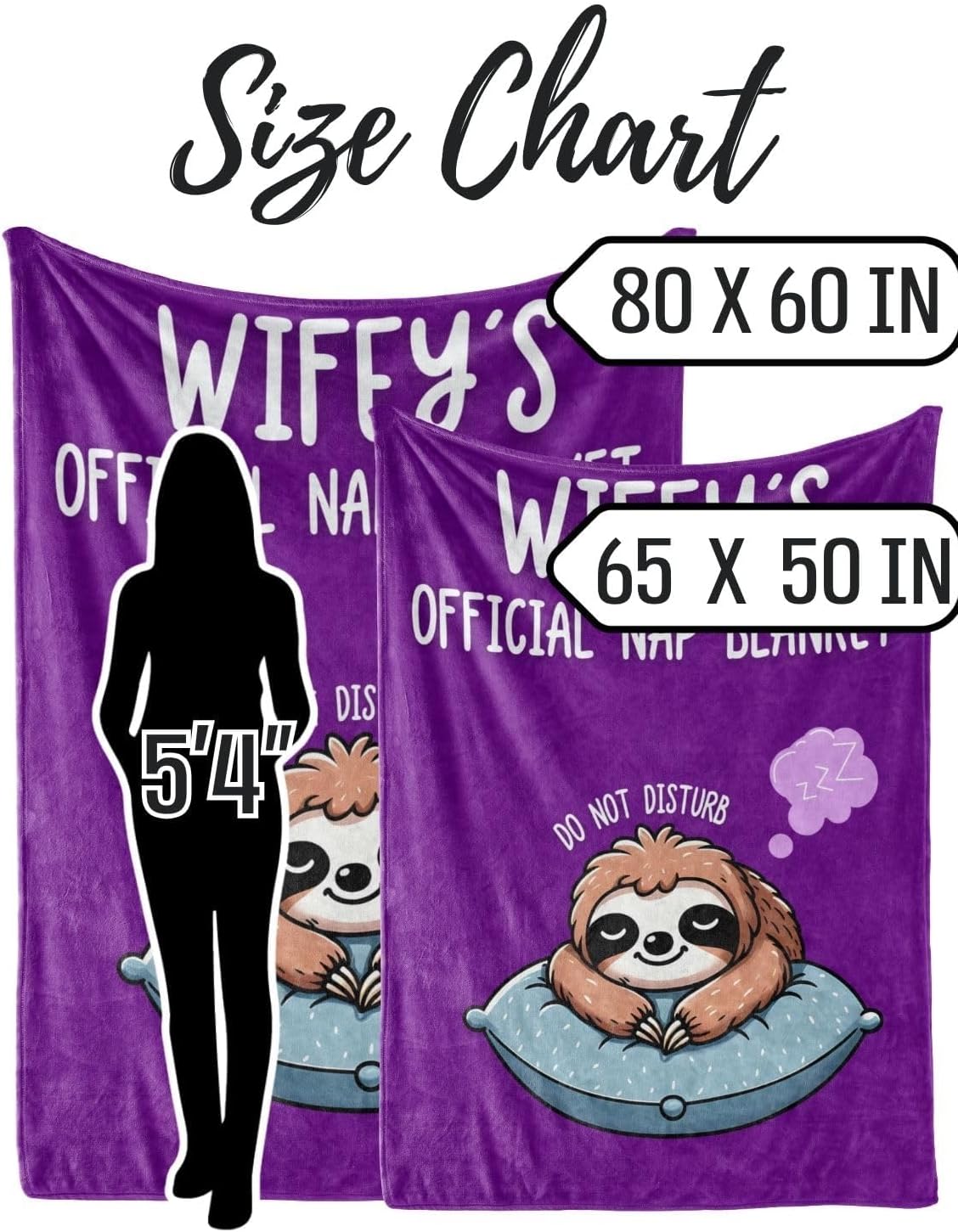 Wife Gifts, Valentine's Day Christmas Birthday Gifts for Wife, Wifey, Flannel Throw Blanket 50x65 Inches