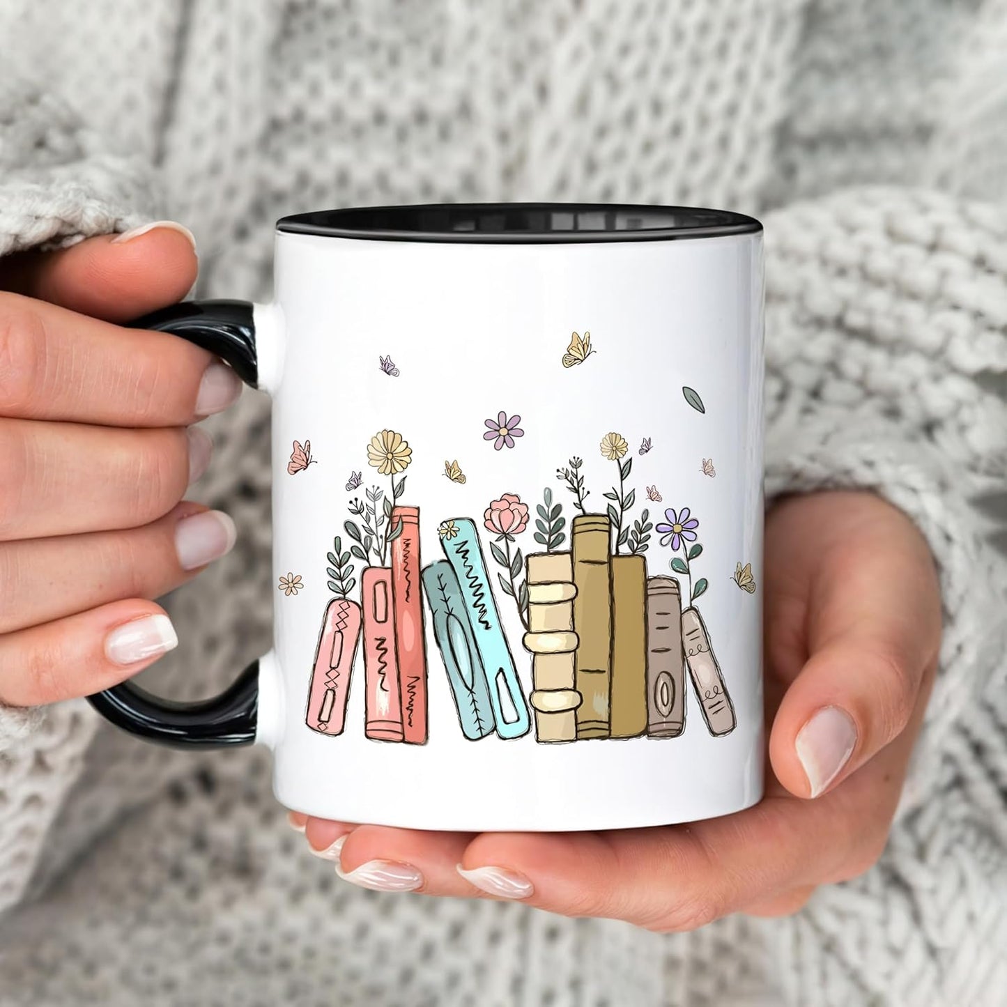 Hyturtle Book Lover Coffee Mug 11oz - Gifts For Book Lover On Christmas, Birthday - Librarian Mug for Women - Bookish Gift - Bookworm Cup - Gift For Her - Gifts for Readers