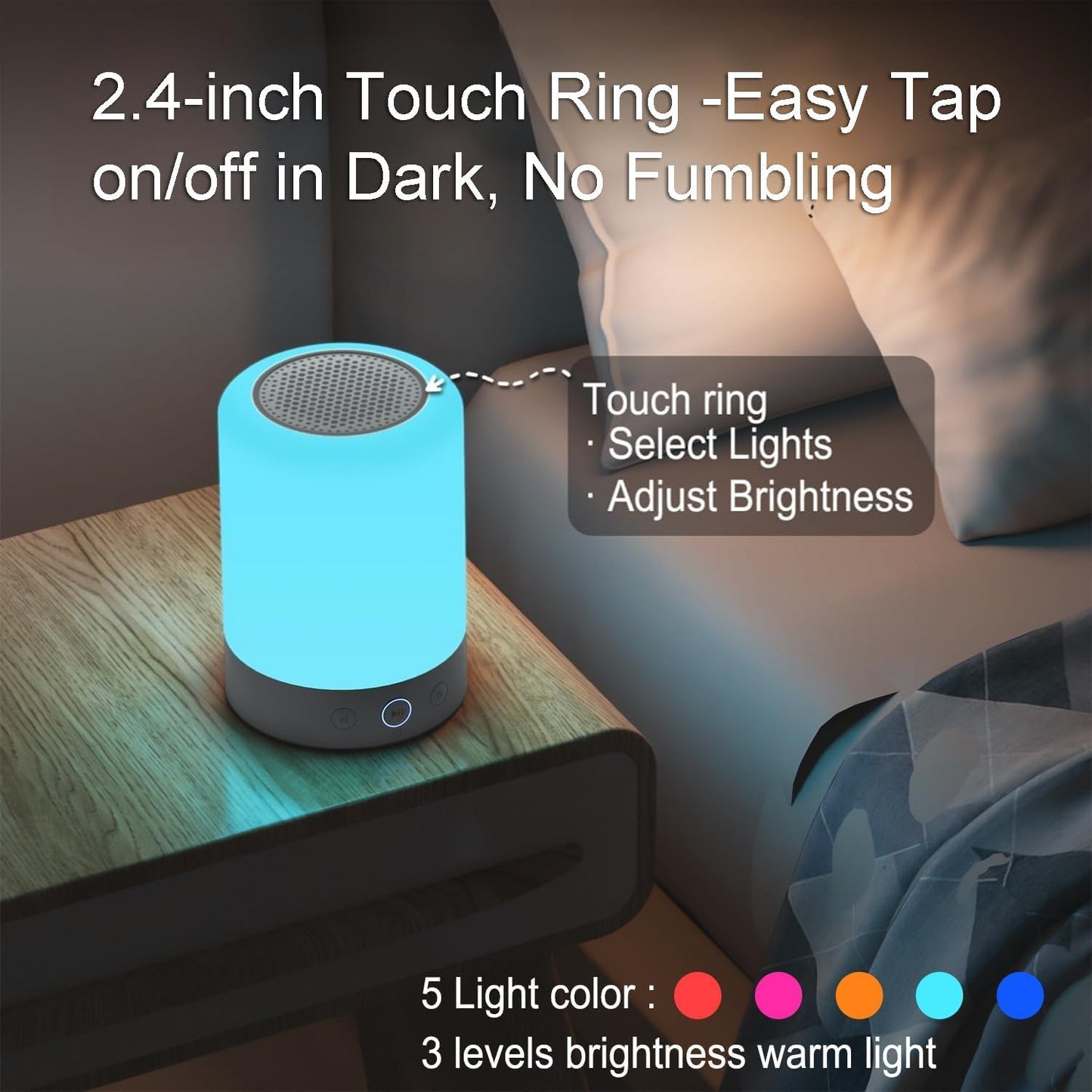 Kipcush White Noise Machine with Night Light – 20 Non-Looping Sleep Sounds, Rechargeable Battery, Touch Control, 6 Timers & Memory Function | Portable Sound Machine for Baby, Adults, Nursery, Travel