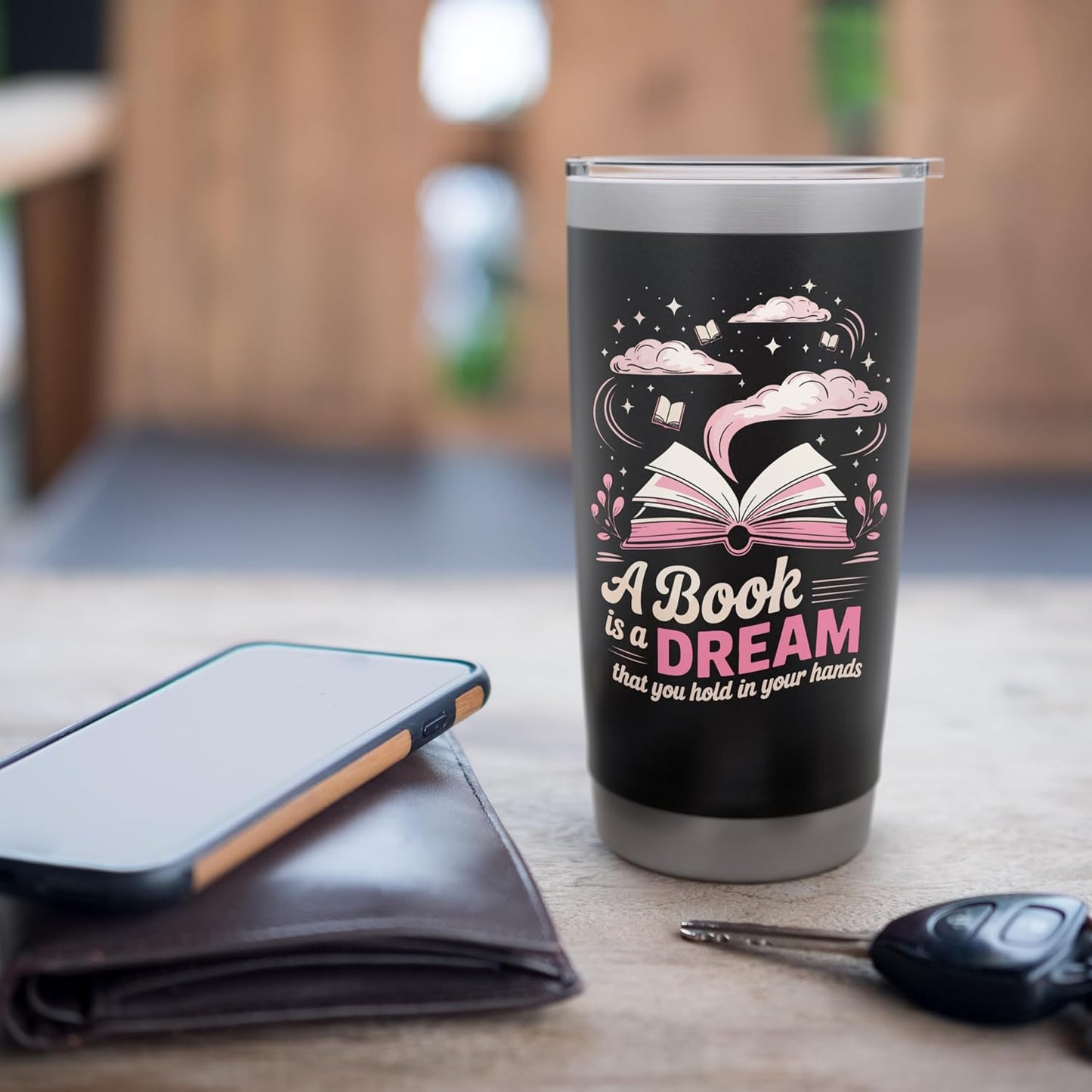 Book Reading A Book Is A Dream That You Hold In Your Hands Stainless Steel Insulated Tumbler