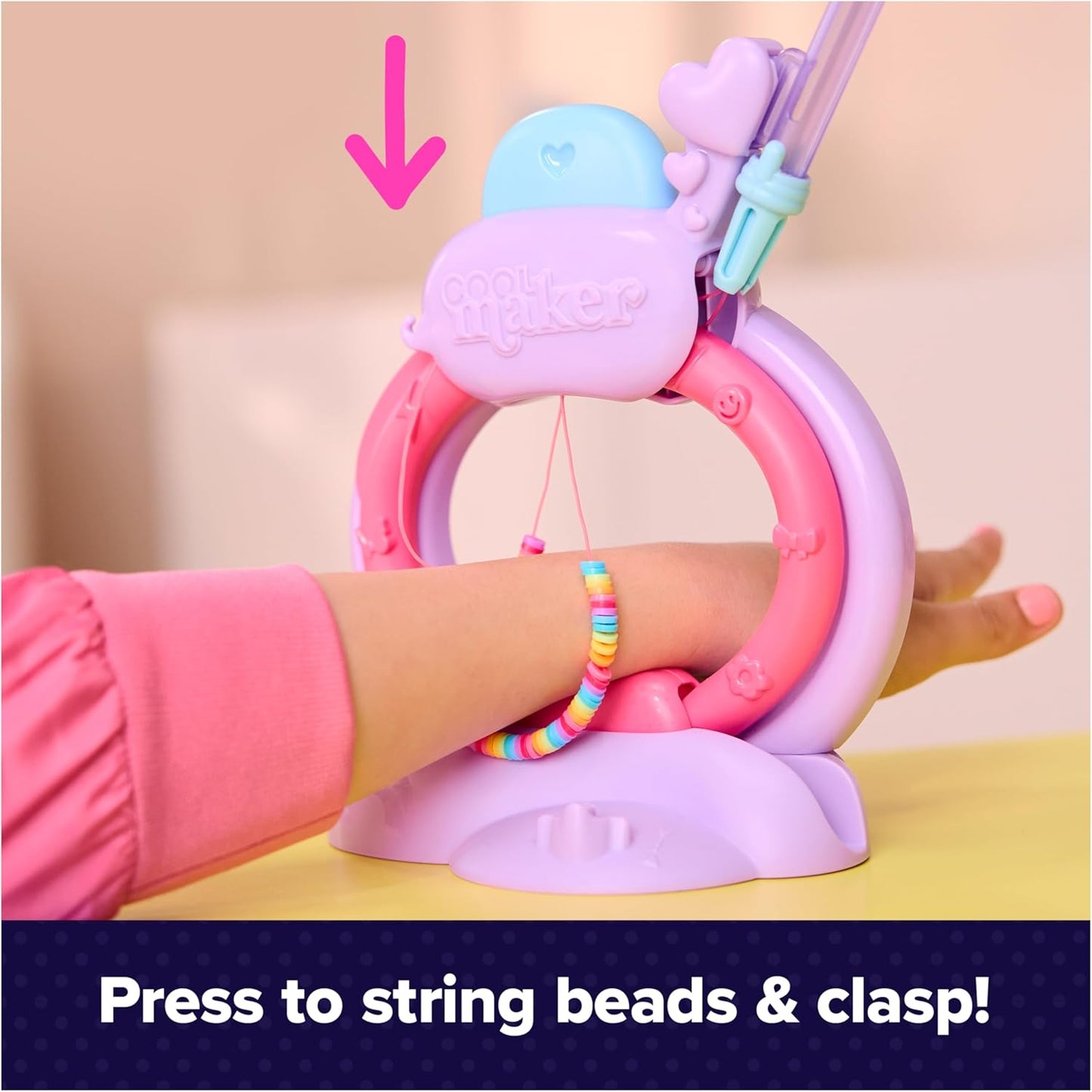 Cool Maker, Stack’d Heishi Studio Bracelet Making Kit with Easy Beading Pen & Over 1200 Beads for Bracelets, Makes 15, Arts and Crafts Kids Toys for Girls Ages 7 and up