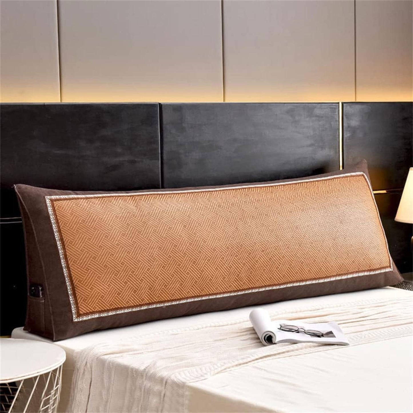 Large Triangular Headboard Pillow,Soft Triangle Cushion Reading Pillow Bolster Backrest Positioning Support Wedge Pillow(Size:120x20x50cm(47x7.8x19.6),Color:D)