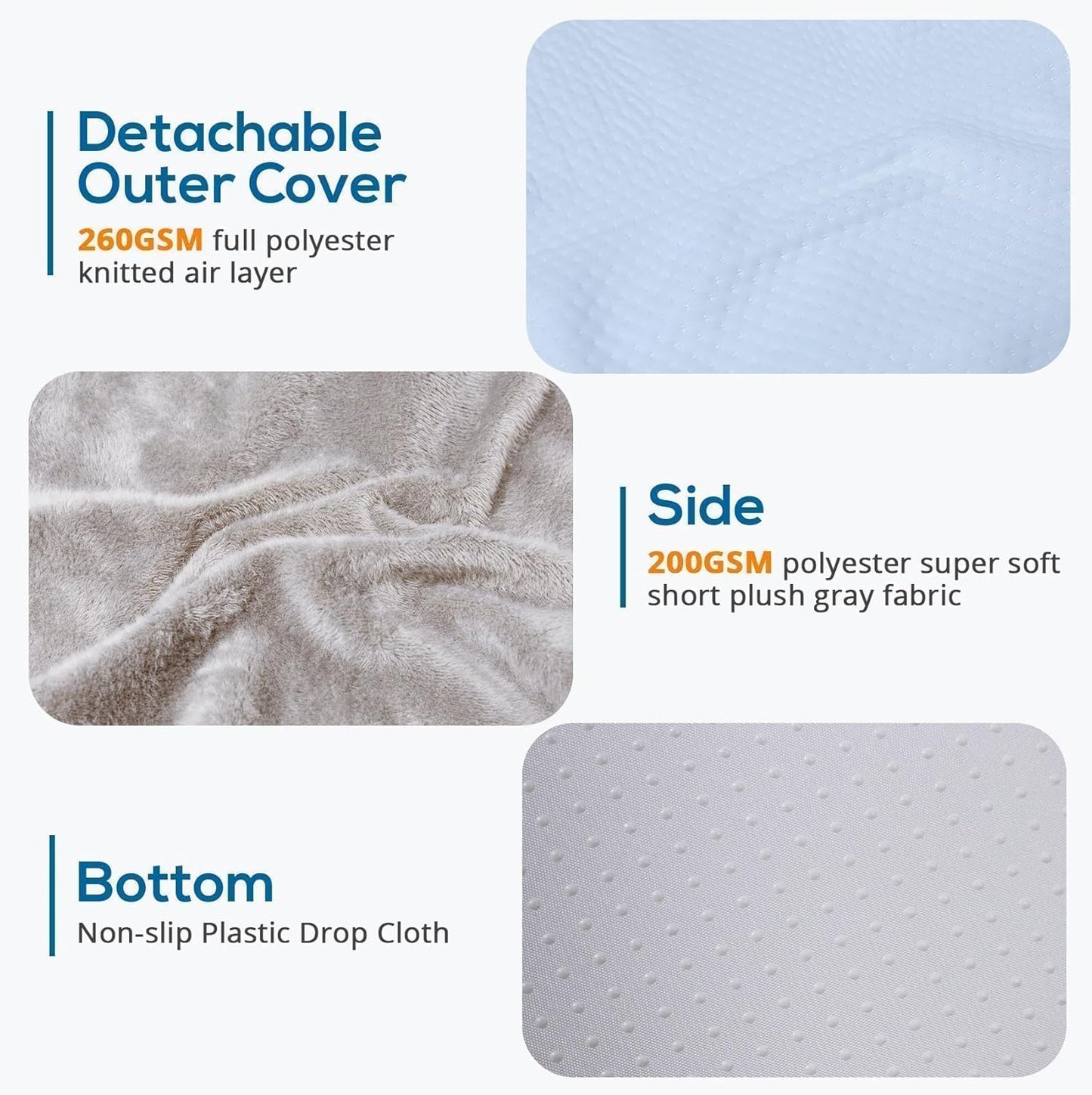 Memory Foam Bed Wedge Pillow  12 Inch Washable Cover for Acid Reflux Back Pain