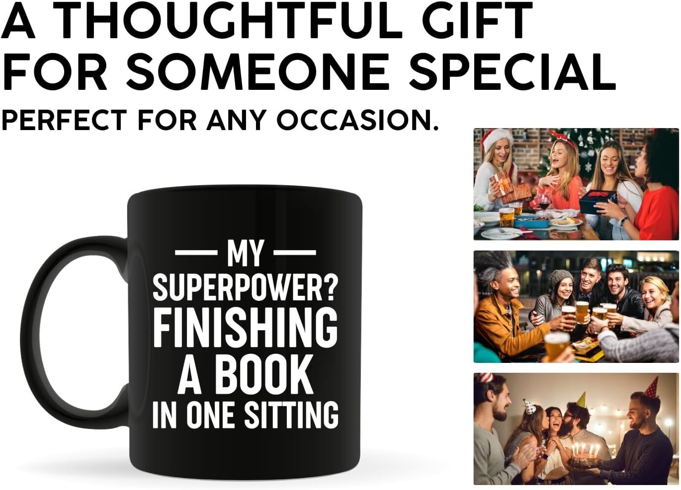 Book Lovers Coffee Mug 11oz Black -Book finisher - Book Reader Bookworm Addict Bookish Librarian Nerd Gifts Decor for Men Women