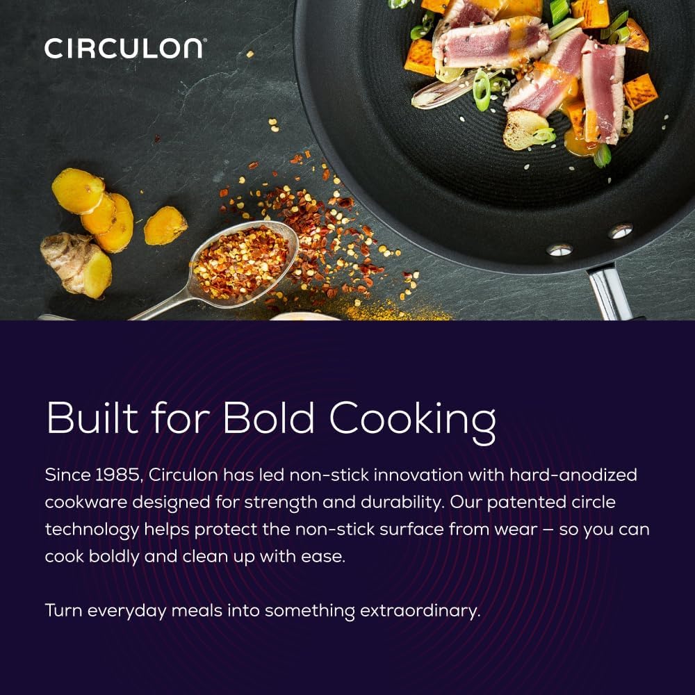 Circulon A1 Series with ScratchDefense Technology Nonstick Induction Cookware/Pots and Pans Set, 9 Piece, Graphite