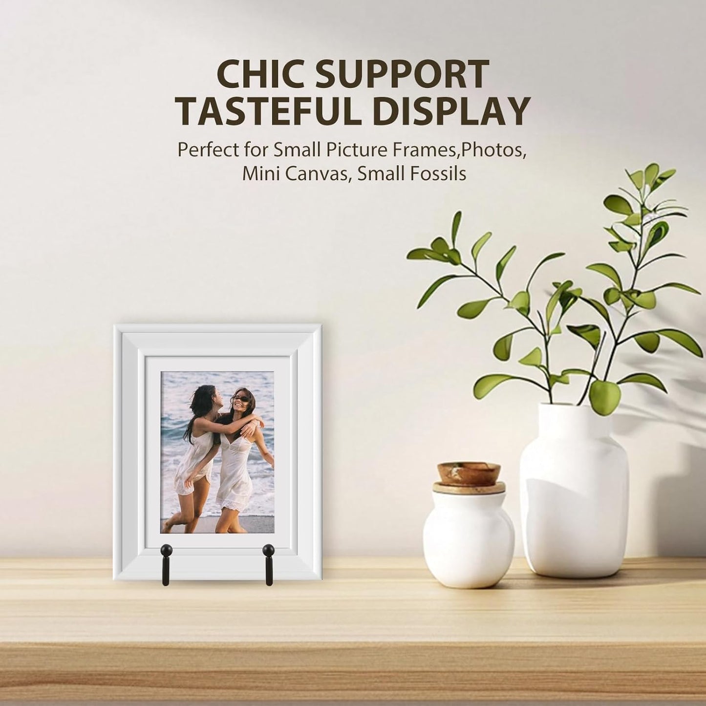 LIONWEI LIONWELI Black Decorative Plate Stand Holder Picture Frame Stand Easel Display Stand
