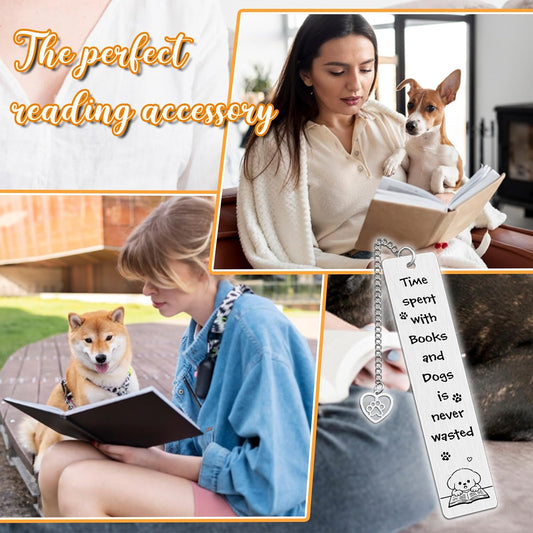 Dog Bookmark Metal Cute Bookmarks for Women Book Accessories for Reading Lovers Gifts for Dog Lovers Friends Teachers Animal Bookmarks Book Lovers Gifts