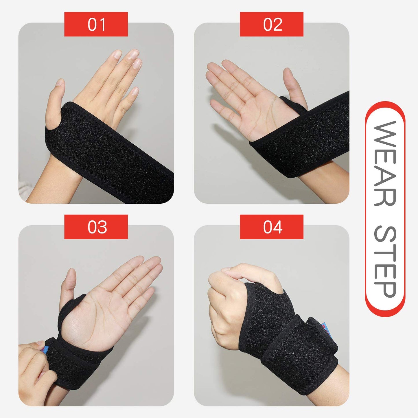 2Pack Version Profession Wrist Support Brace, Adjustable Wrist Strap Reversible Wrist Brace for Sports Protecting/Tendonitis Pain Relief/Carpal Tunnel/Arthritis/Injury Recovery, Right&Left (Black)