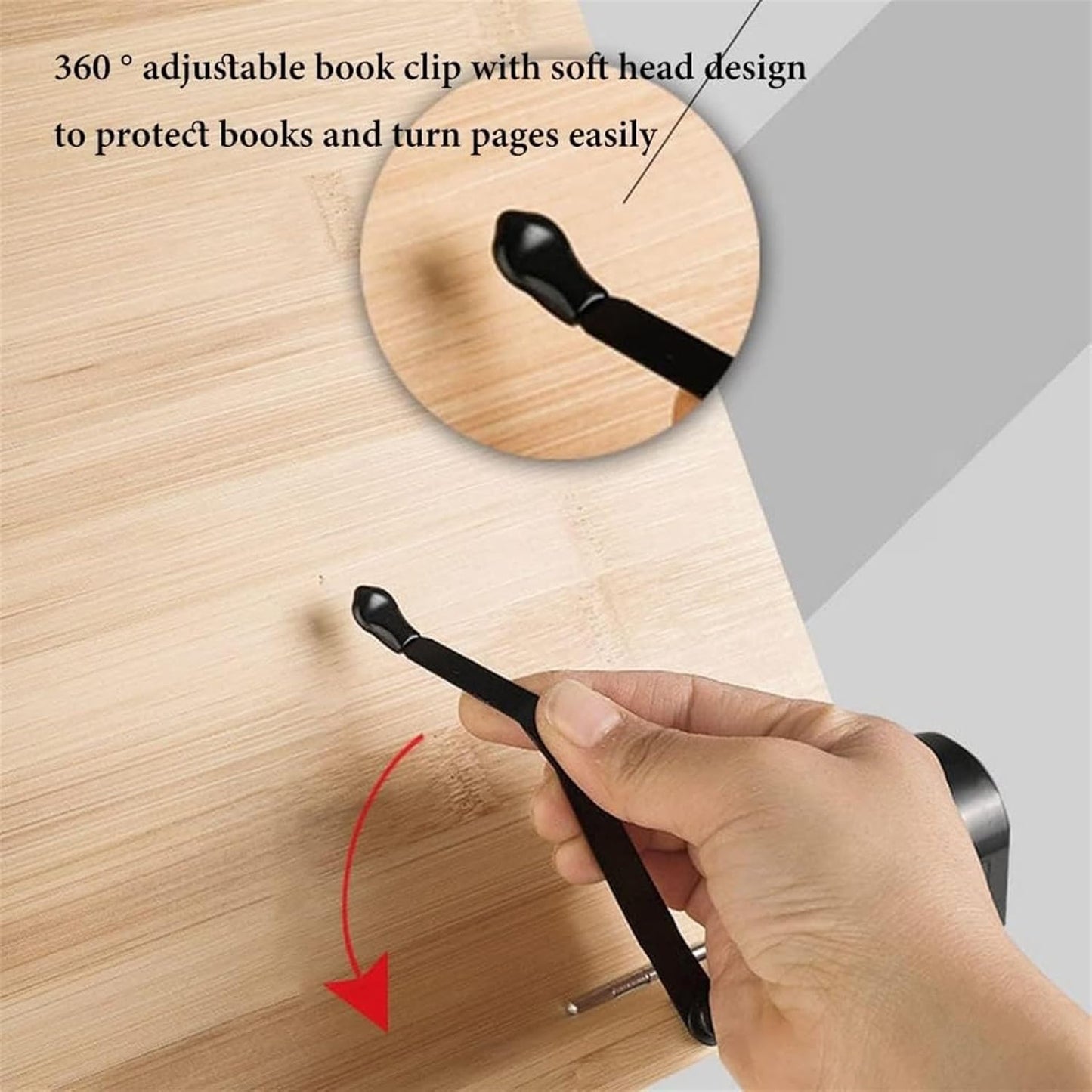 Book Stand for Reading Hands Free, Laptop Stand for Lap, Adjustable Book Holder Stand with Page Paper Clips for Books, Collapsible Cookbook Holder Stand (Color : Wood, Size : A) (Hollow A) (Hollow A)