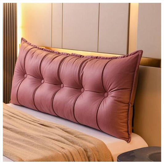 Bed Reading Rest Pillow, Luxurious Couch Back Cushions 60/80/100/120cm Reading Headboard Pillow Removable Lumbar Support Pillow for Queen/King/Twin