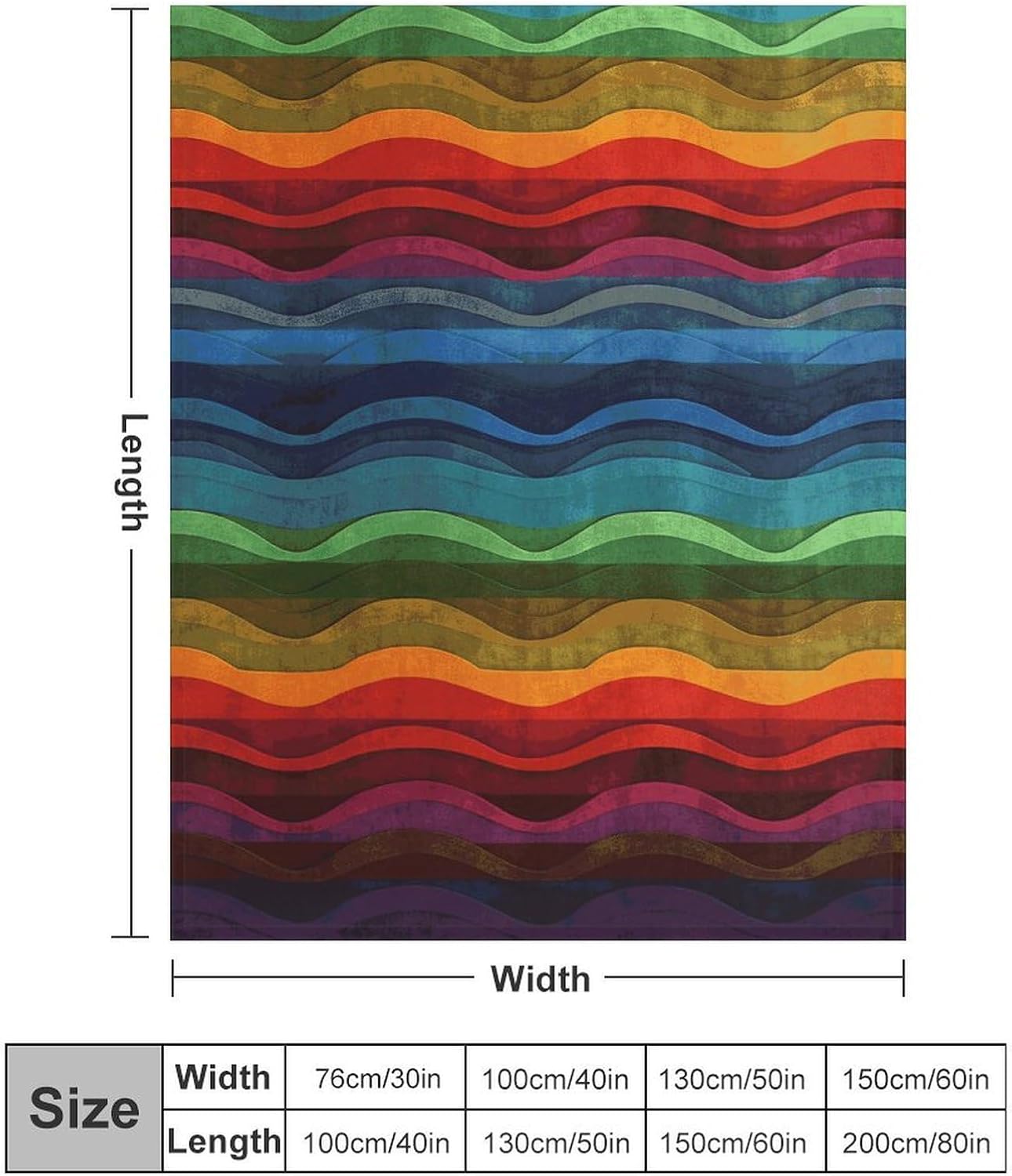 Rainbow Blanket Super Soft Lightweight Throw Blanket Cute Cozy Warm Bed Blanket Decorative Fuzzy Blanket All-Season Home Decor Gift for Sofa Couch Living Room 60"*80"（150 * 200cm）