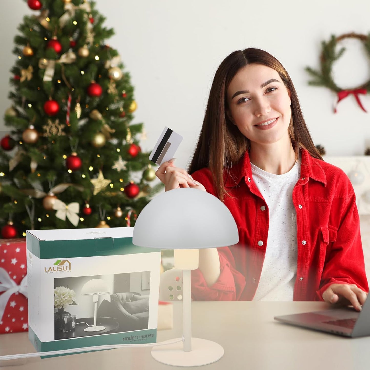 Mushroom Lamp Small Bedside Table Lamp, Retro Vintage Table Lamps Dimmable Nordic Reading Lamp Night Light for Bedroom Living Kitchen, Gifts (White)
