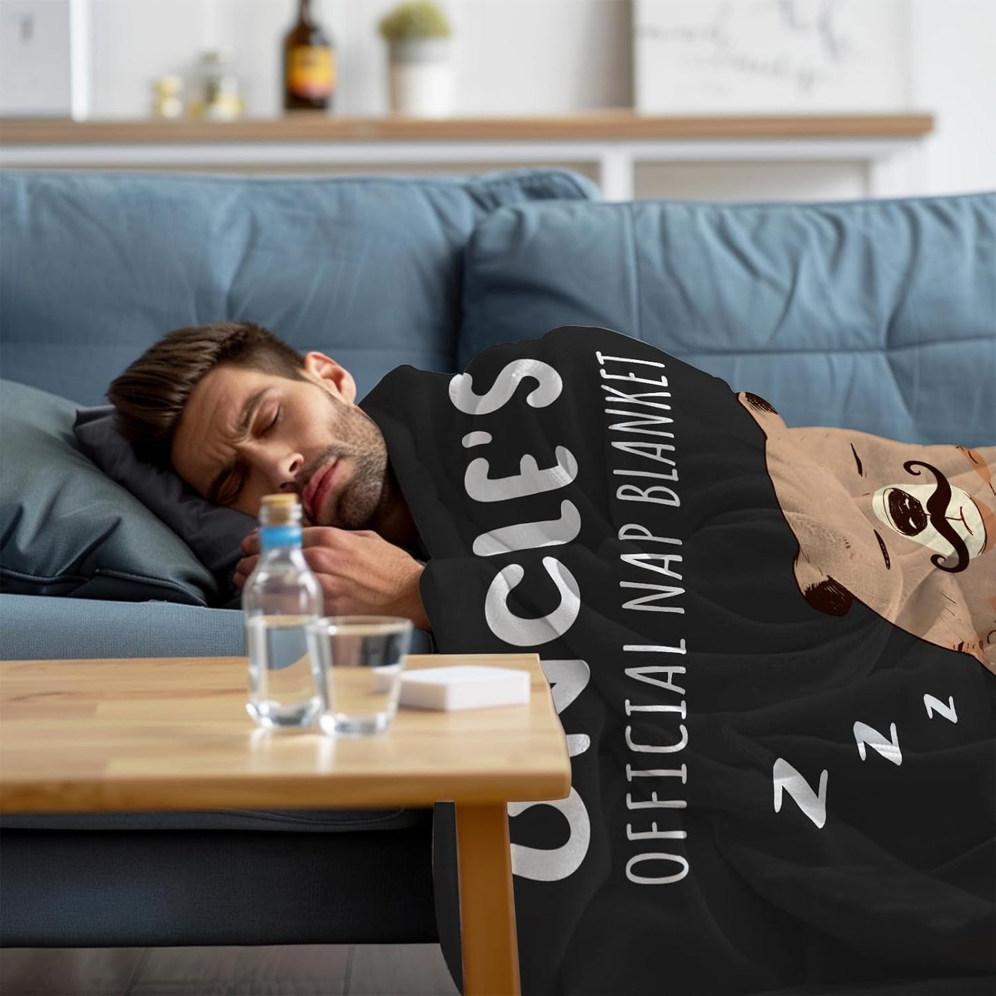 Uncle Gifts for Father's Day, Funny Gifts for Uncles, Uncle Blanket, Uncles Birthday Gift, Soft Flannel Throw Blankets 80"×60"