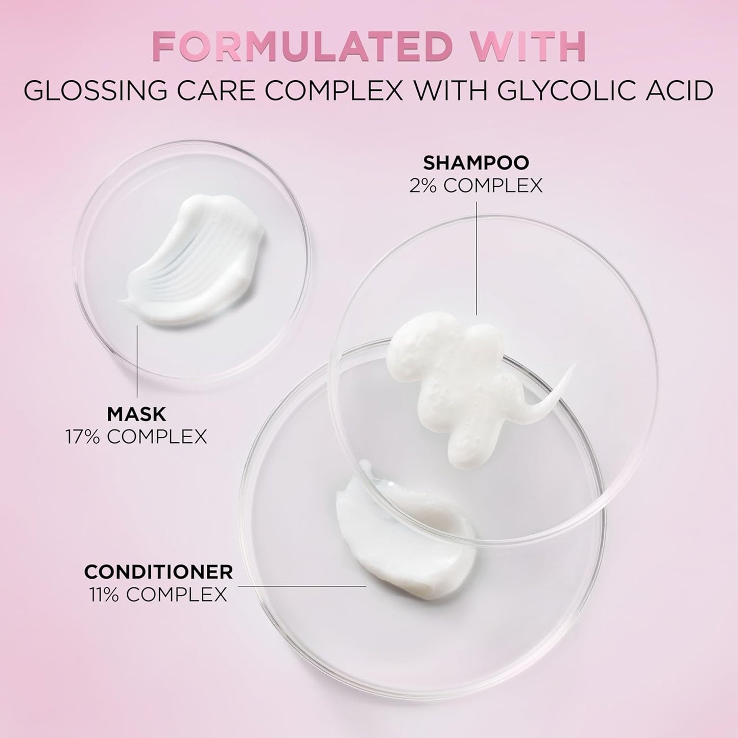 L'Oreal Paris Glossing Sulfate Free Shampoo and Conditioner Set with Glycolic Acid, Hair Care for Lasting Shine and Smoothness for Dull, Dry Hair, EverPure, 1 Kit