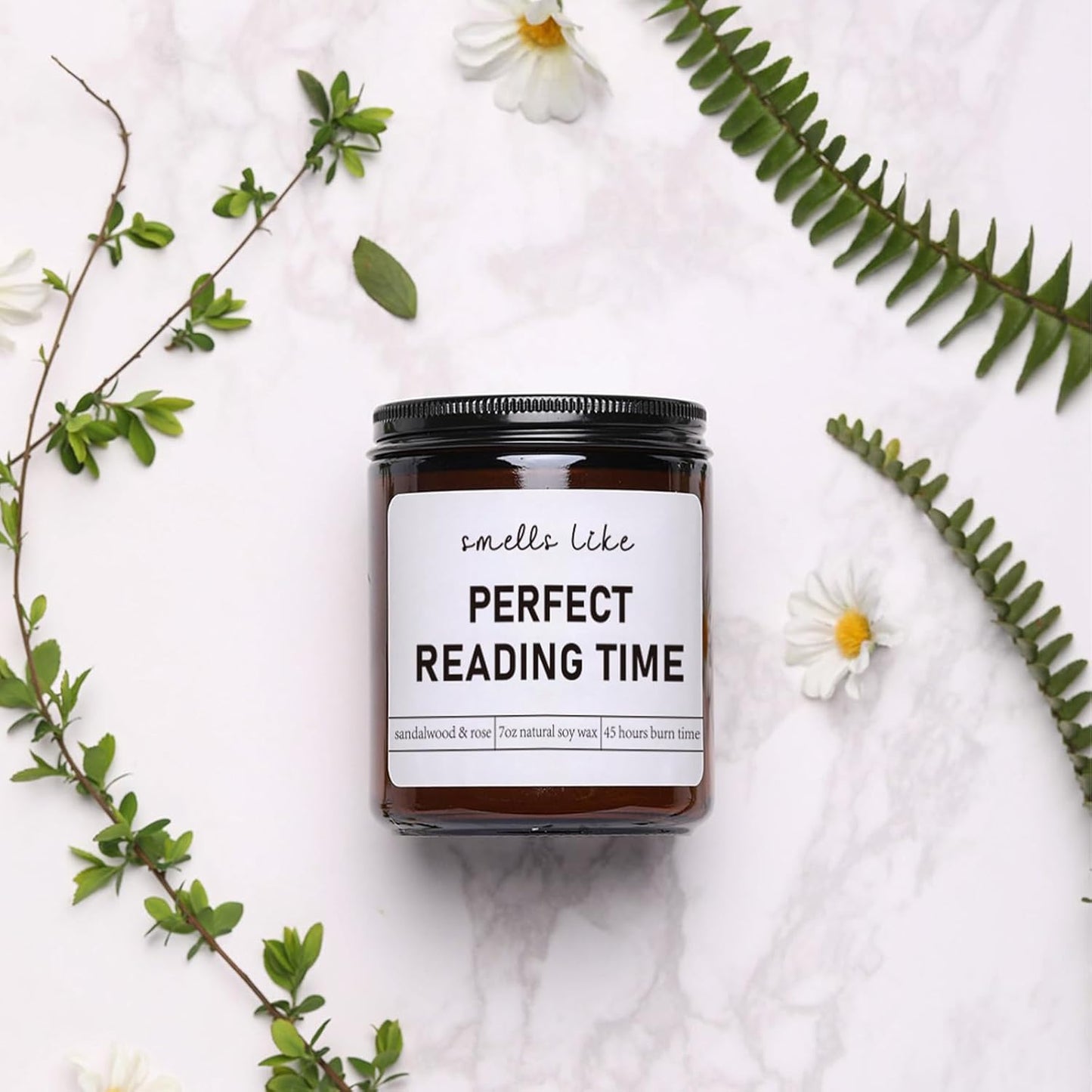 Book Lover Candle, Gifts for Readers, College,Bookworm, Librarian, Readers, Author,Book Lovers Candle for Women and Men,Sandalwood & Rose Scented,Natural Soy Wax,7oz