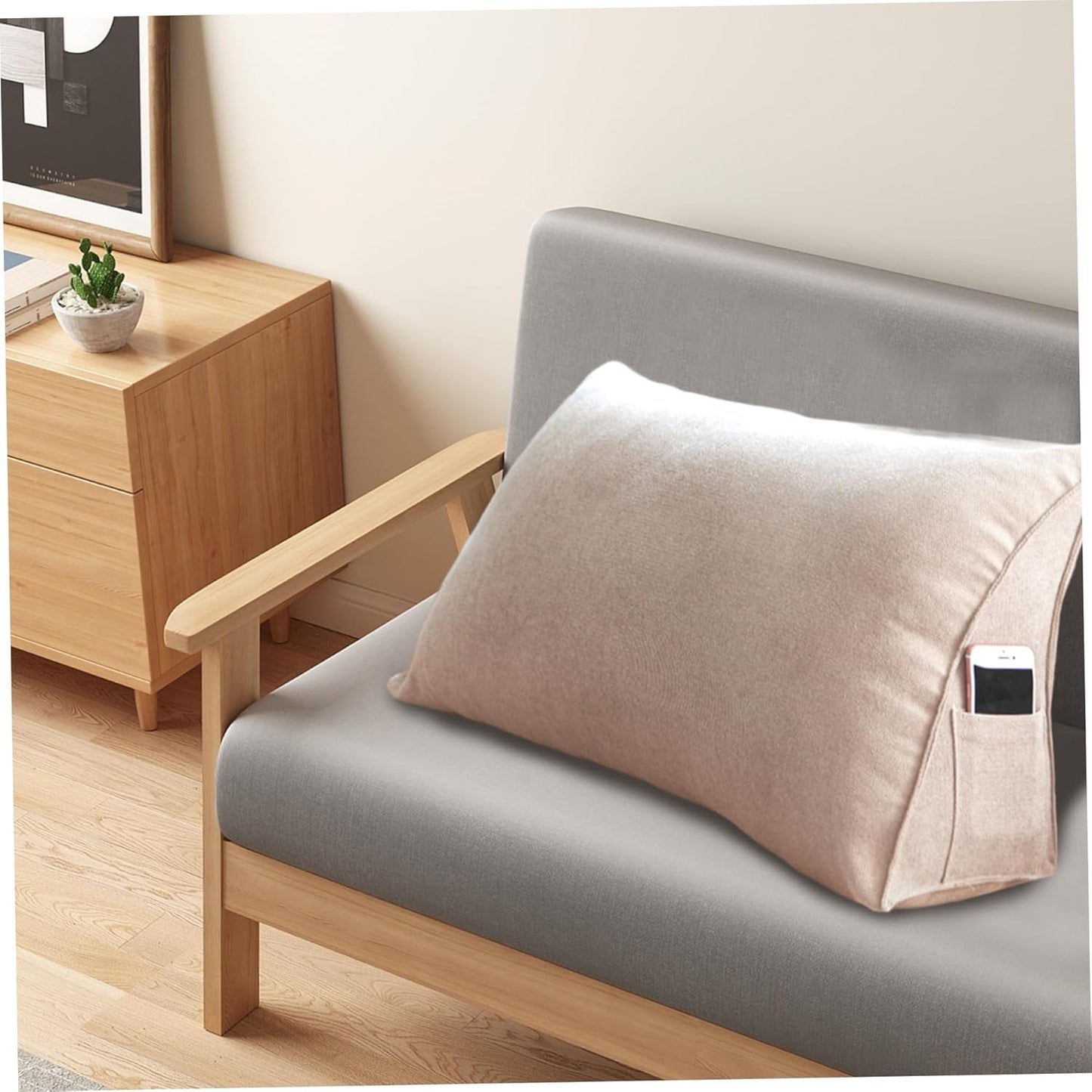 Wedge Pillow Support Cushion for Bed Headboard Sofa Back Positioning Support Pillow Soft Reading Wedge Headboard with