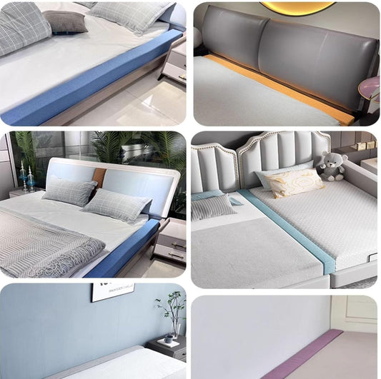 79X8X8 in Bed Gap Filler,Grey Bed Gap Filler Queen Sofa Crack Filler Between with Removable Cover for headboard