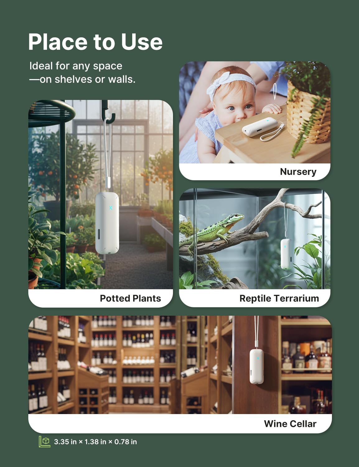 X-Sense 2.0 Indoor WiFi Hygrometer Thermometer, Hygrometer Indoor Humidity with App Temperature Sensor for House, Garden, Data Storage Export at No Charge, SBS50 Base Station Required (Not Included)
