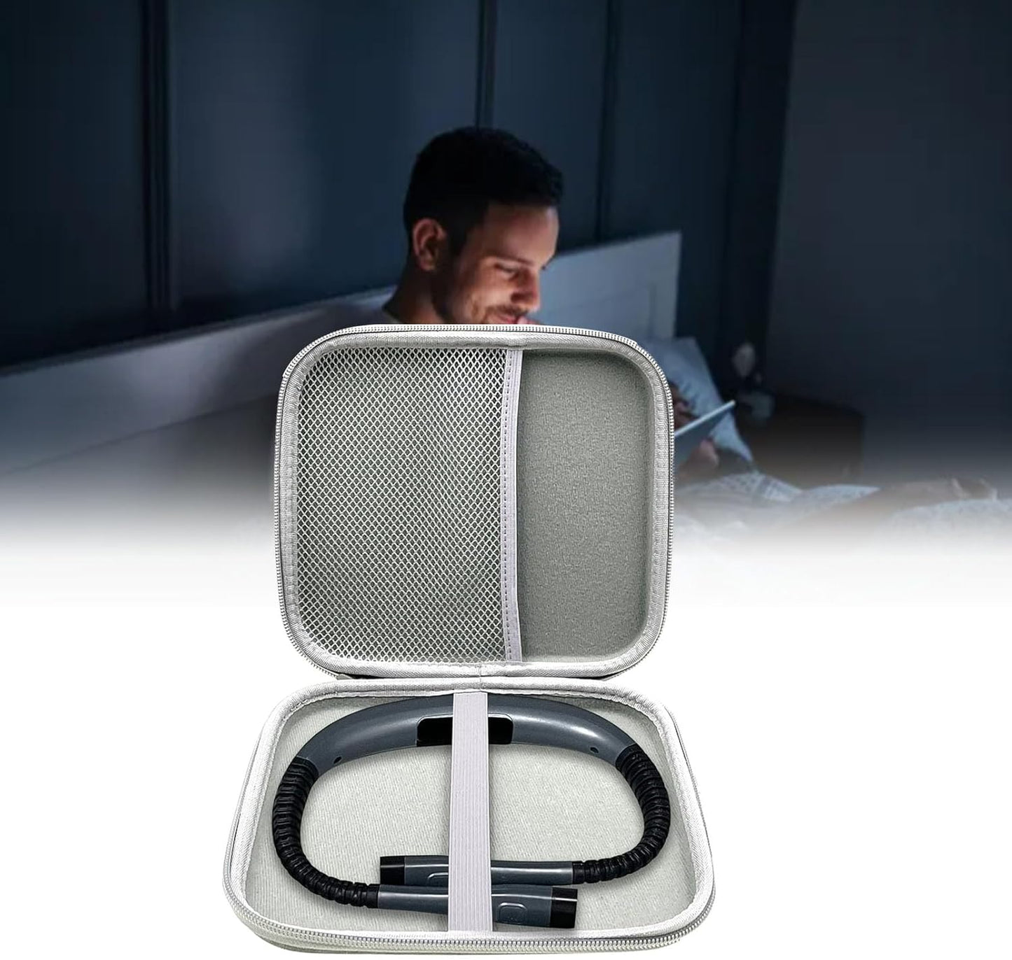 GOWENIC Nylon EVA LED Neck Reading Light Case, Portable Multipurpose, Compatible with Glocusent, for Vekkia, for , for LEDGLE, for TAKKUI, for , for Vont, for