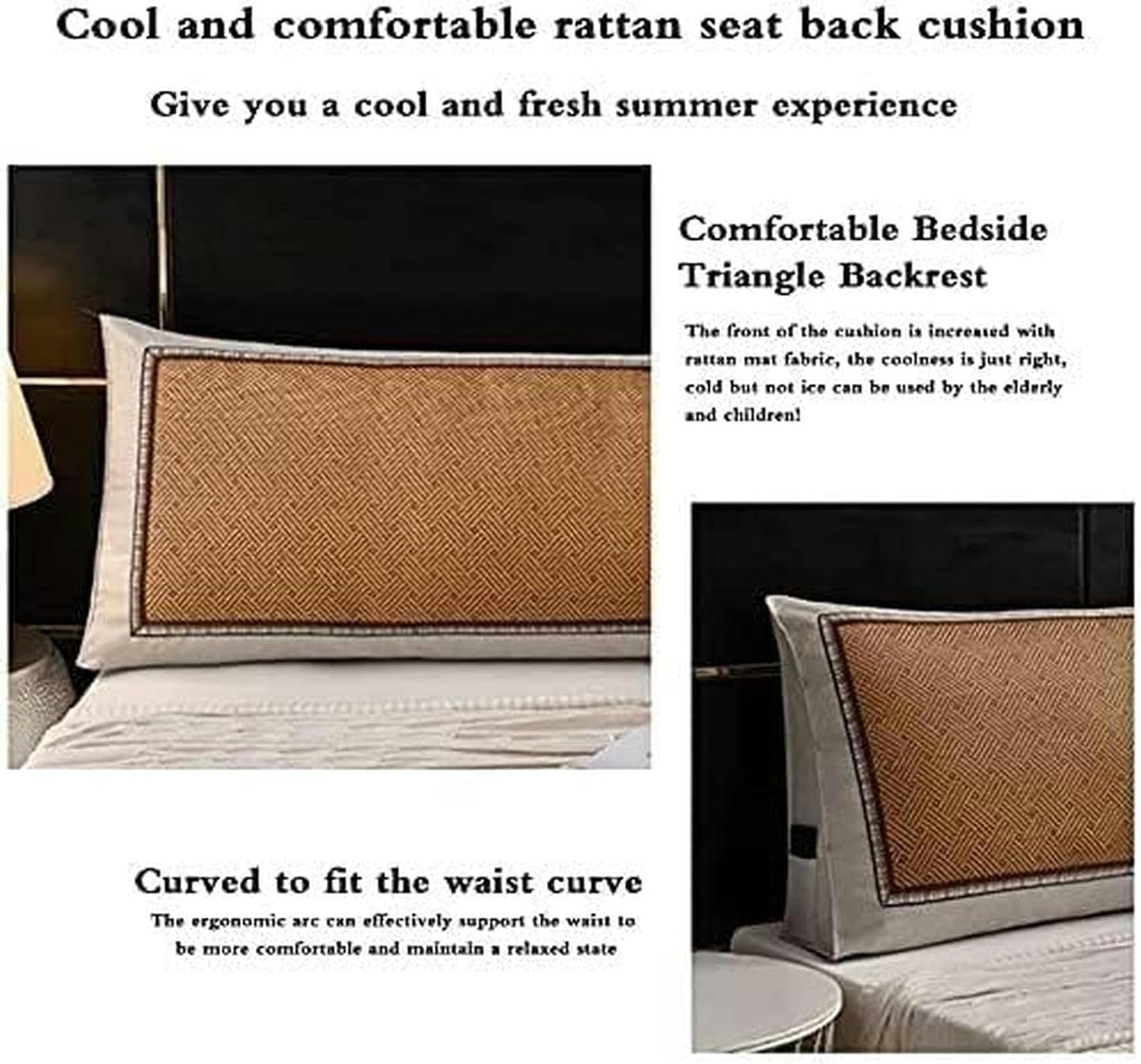 Triangle Bed Back Cushion Pillow, Removable Easy to Clean Tatami Reading Backrest Cushion Reading Bedrest Throw Pillows Bed Rest Pillows(Sky Blue,100 * 50 * 20cm)