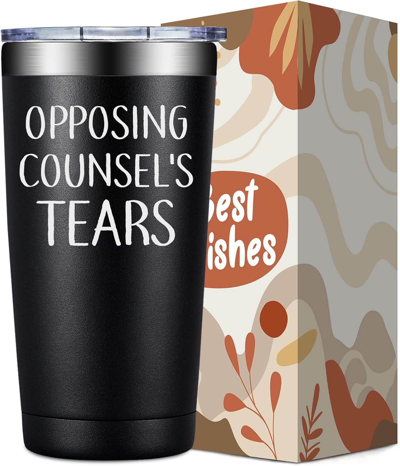 SpenMeta Lawyer Gifts for Men - Opposing Counsels Tears - Funny Defense Attorney Court Cup - Lawyers Graduate Law Student Graduation, Birthday, Christmas Gifts, 20oz Lawyer Tumbler