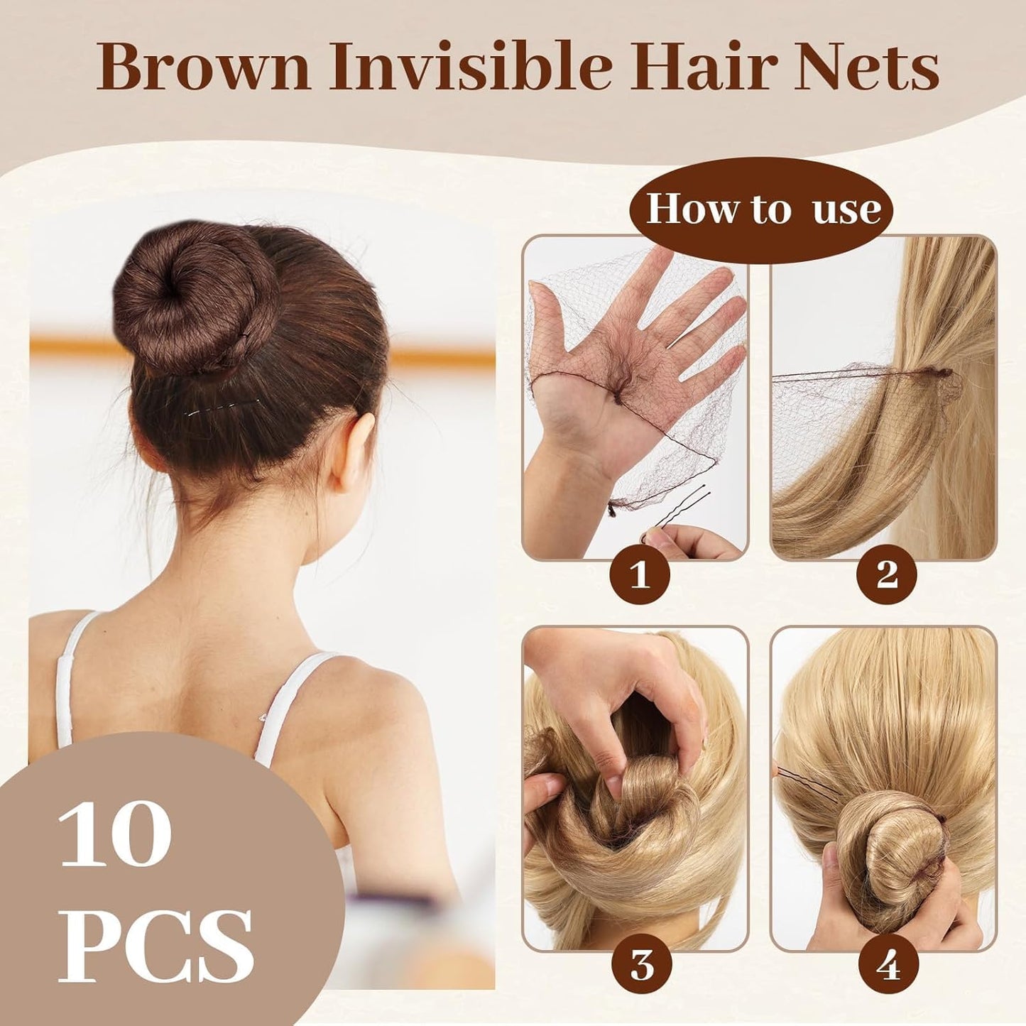 386Pcs Ballet Hair Styling Kit-Hair Wax Stick, 200 Elastic Ties, 50 Bobby Pins, 50 U-Pins, 10 Invisible Hair Bun Nets, 3 Combs&Brushes, 2 Loop Tools, Professional Dance Performance Kit w/Storage Box