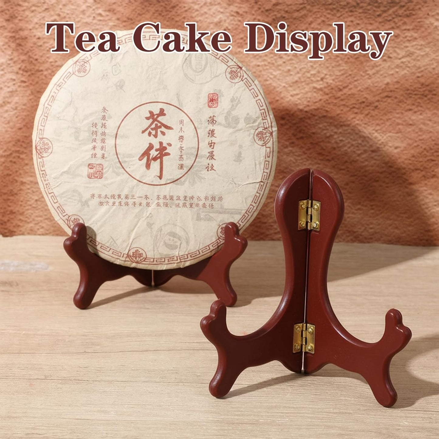 2Pcs Easel Plate Holder, Brown Displays, Frames Photo Holder Stands for Decorative Picture Frame