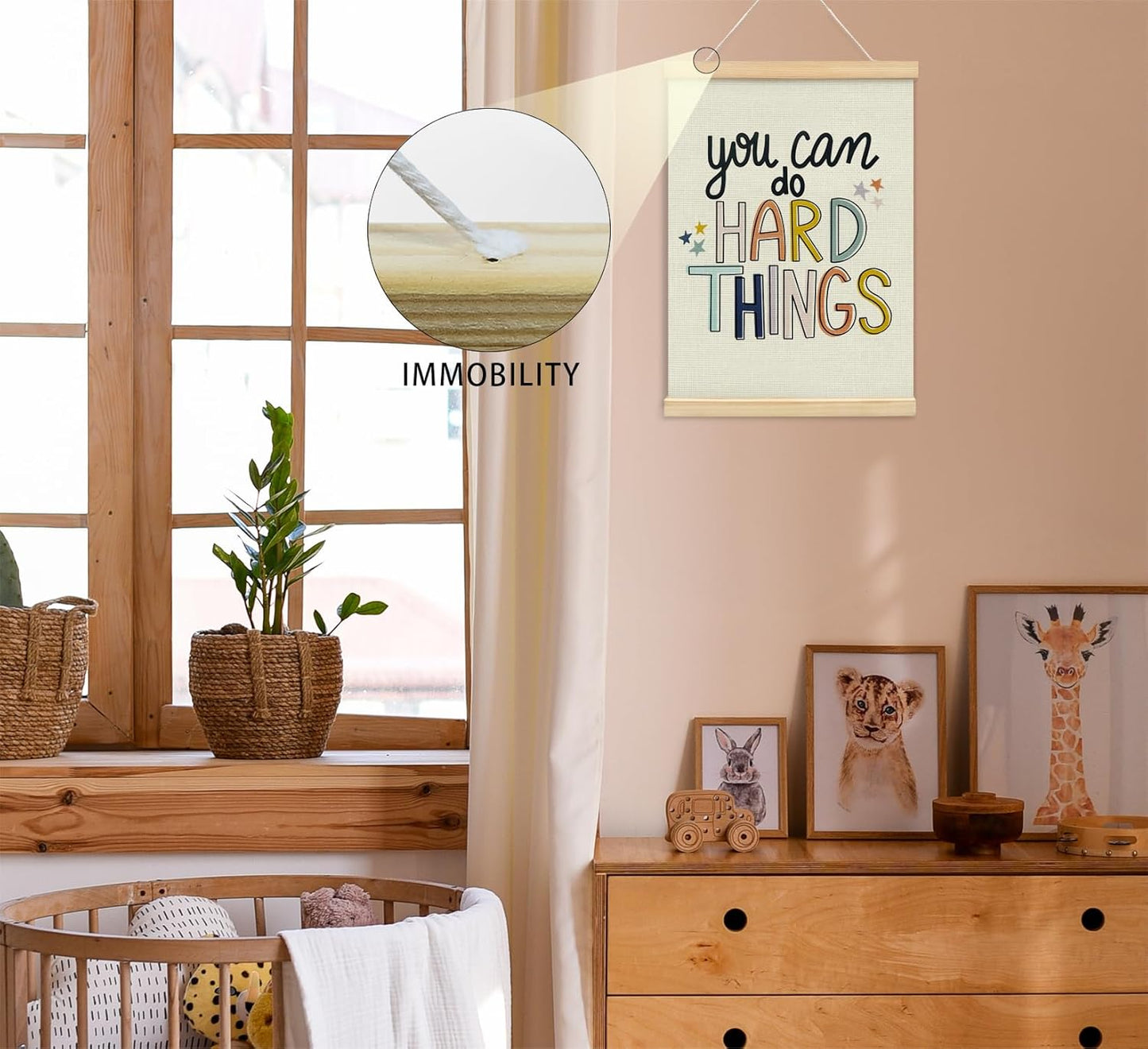 KDHTY Inspirational Wall Decor,Motivational Posters,Positive Affirmations Wall Art,Inspirational Wall Decor,You Can Do Hard Things,12x16 Inches