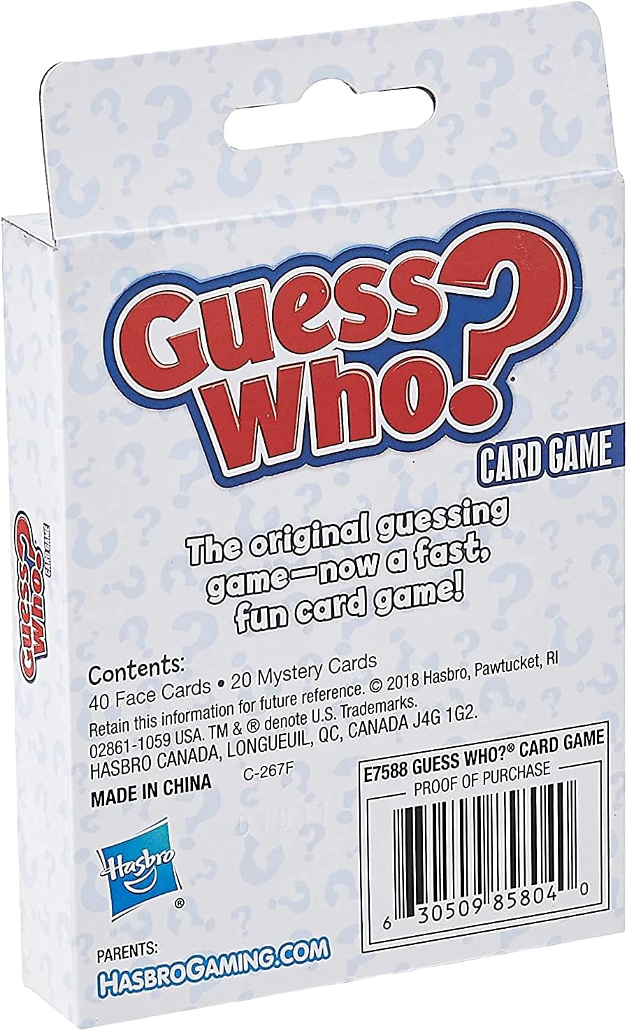 Hasbro Gaming Guess Who? Card Game for Kids, 2 Player Guessing Game, Fun Summer Activities, Vacation Travel Essentials, Ages 5+