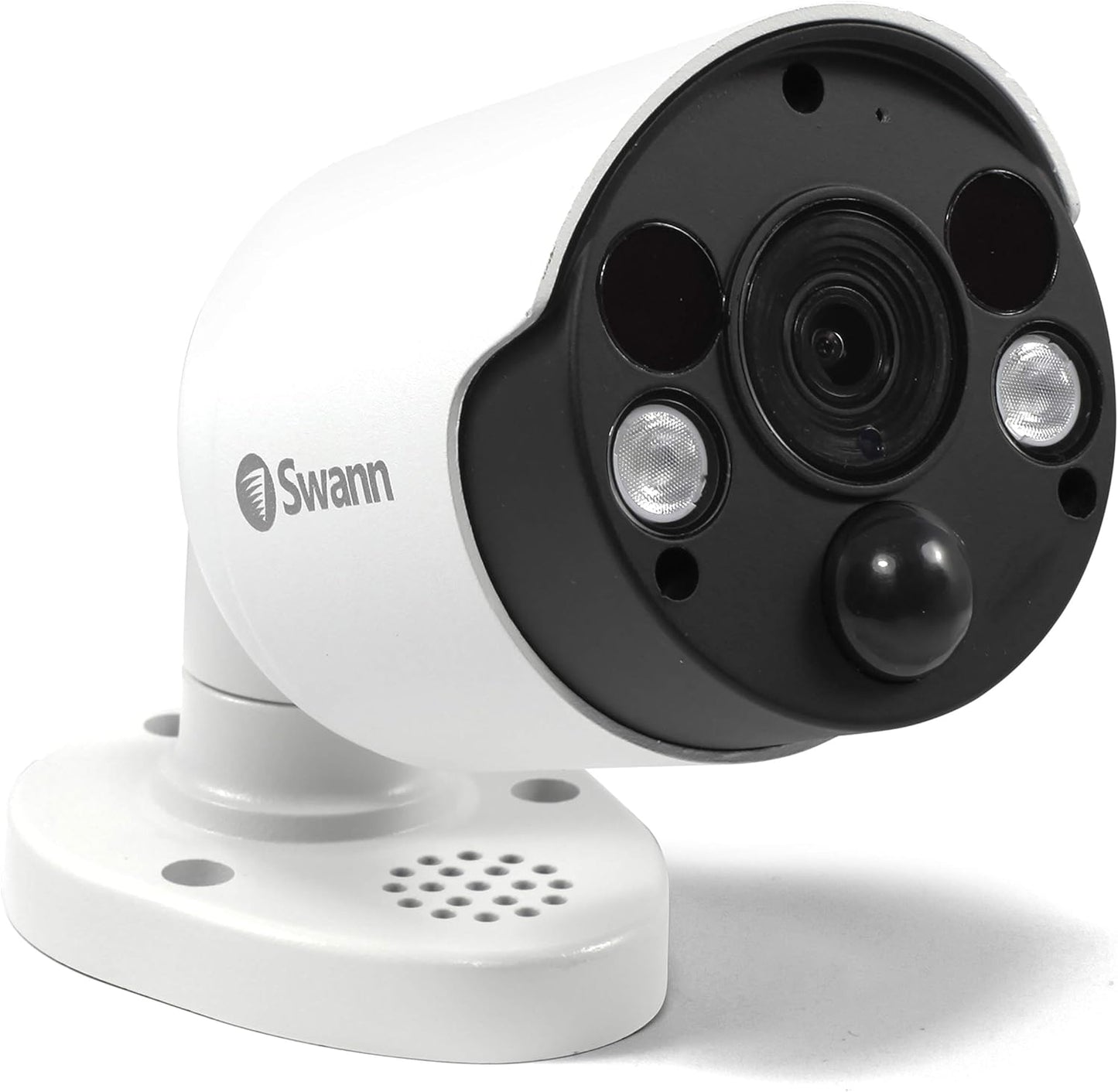 Swann Home Security Camera, POE Cat5e NVR 4K HD Video, Indoor or Outdoor Wired Surveillance CCTV, Color Night Vision, Heat Motion Detection, LED Lights, Metal Housing, Face Recognition, 2-Way Talk