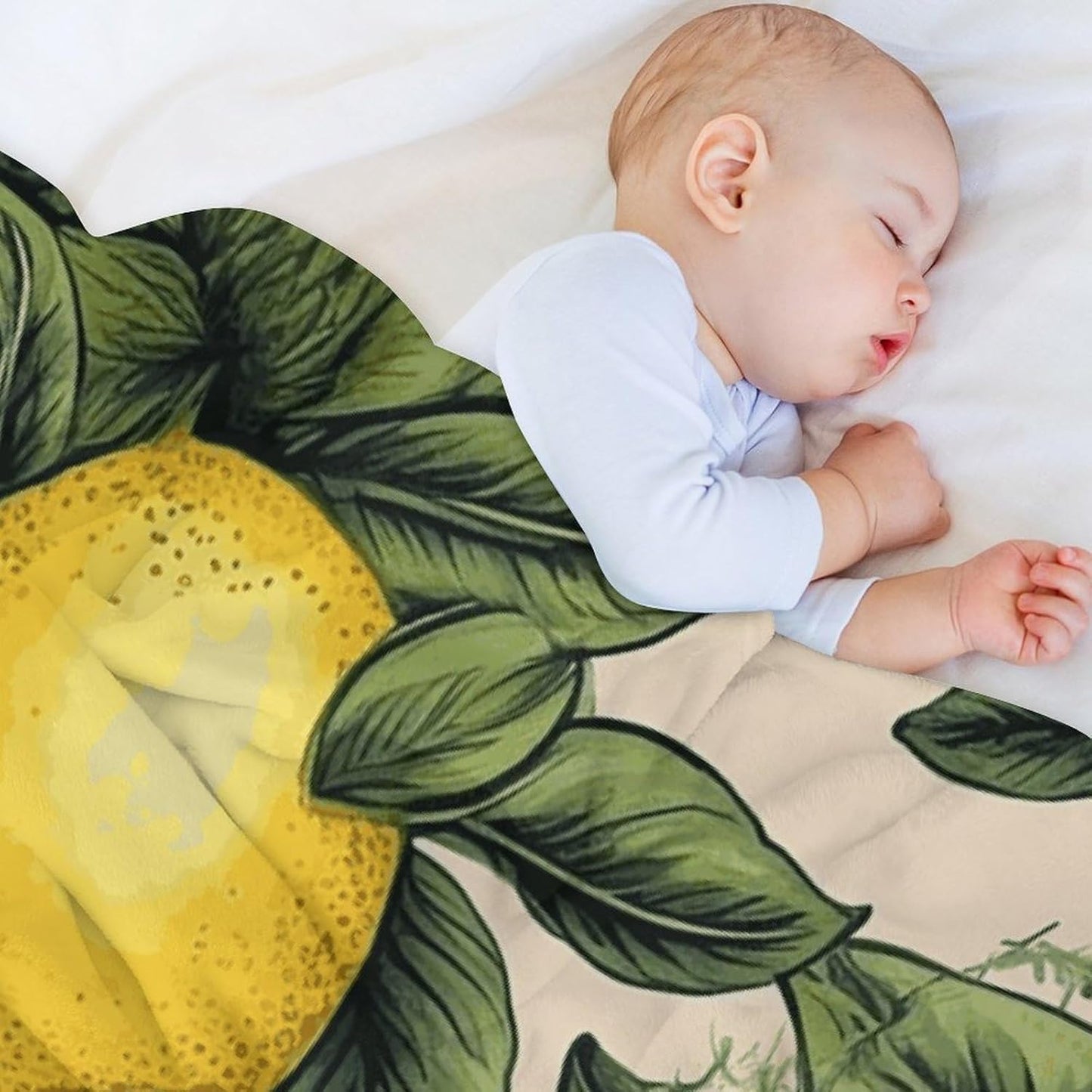 Lemon Throw Blanket for Couch Super Soft Warm Lightweight Throw Blankets Cozy Flannel Bed Blanket Cute Decorative Blankets for All Seasons Home Decor Gift 60"*80"（150 * 200cm）