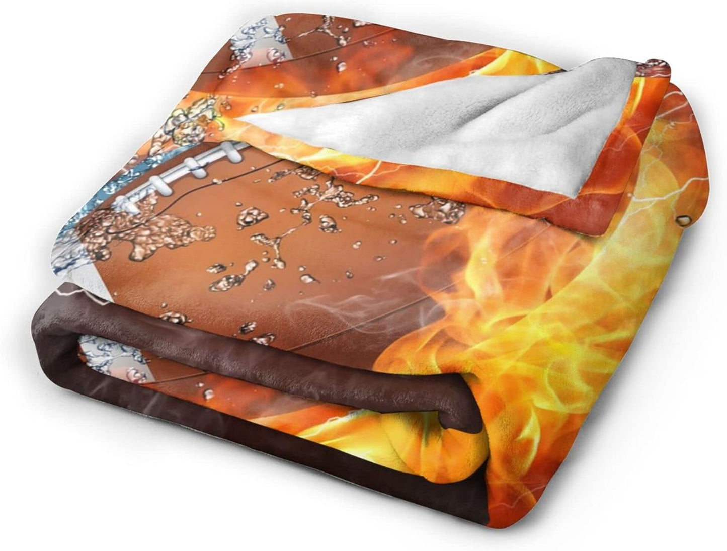 American Football Ball Sport Throw Blanket Super Soft Plush Warm Boy Men Bed Blankets for Couch Bedroom Sofa Office Car, All Season Cozy Flannel Plush Blanket for Girls Boys Adults, 80"X60"