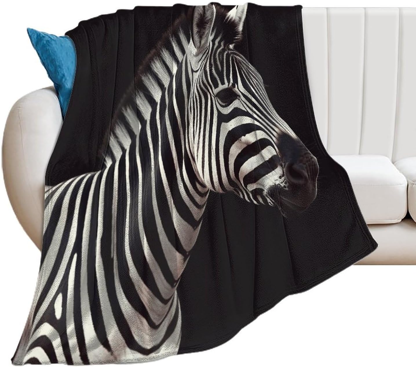 Animal Zebra Throw Blanket for Couch Super Soft Warm Lightweight Throw Blankets Cozy Flannel Bed Blanket Cute Decorative Blankets for All Seasons Home Decor Gift 40"*50" （100 * 130cm）