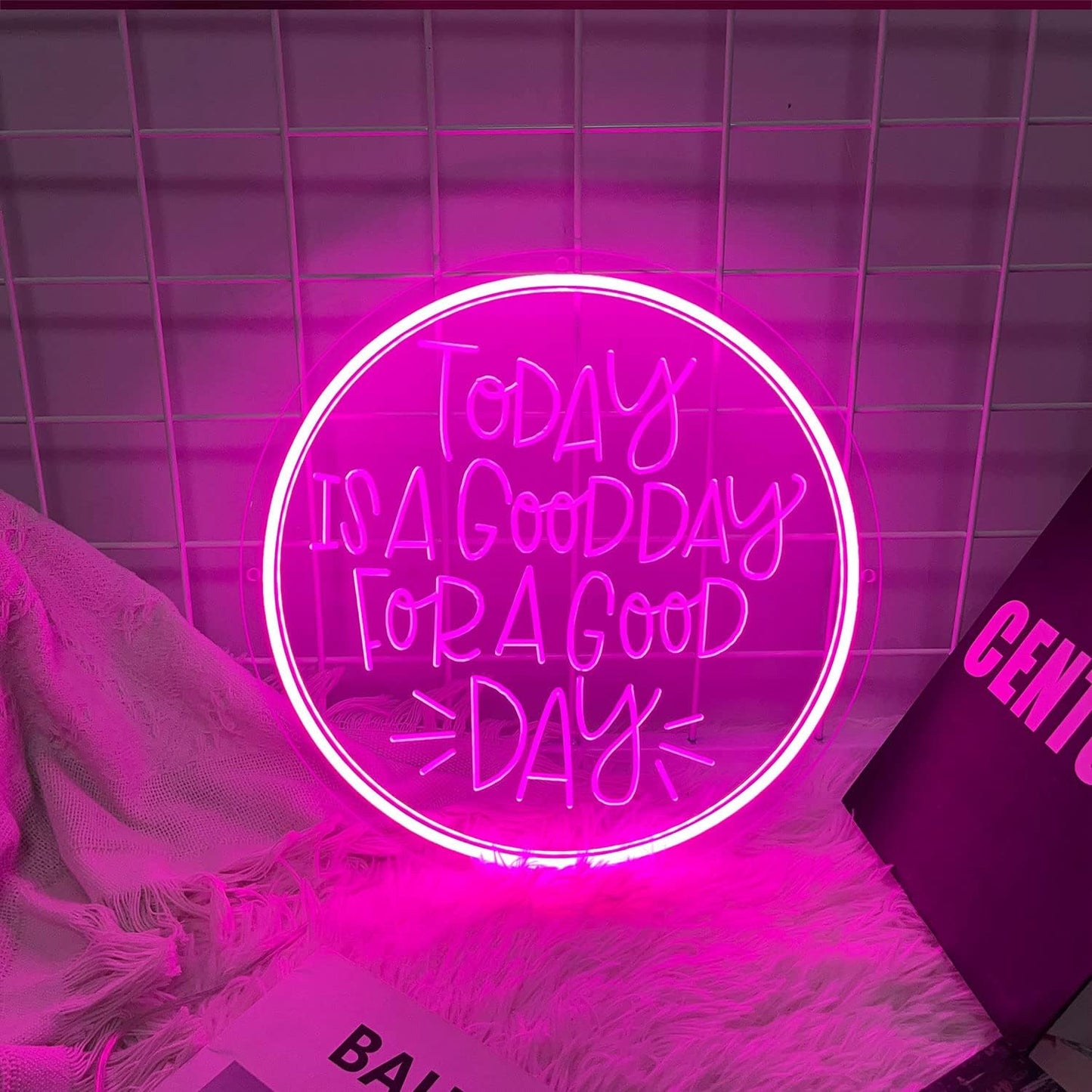 Neon Signs Today Is A Good Day for A Good Day LED Dimmable Neon Light Sign Neon Wall Decor Signs for Bachelorette Party Engagement Party First Birthday Favors Wedding Anniversary for Party Home Wall Wedding Decoration Art Gift （11.8*11.8inch）