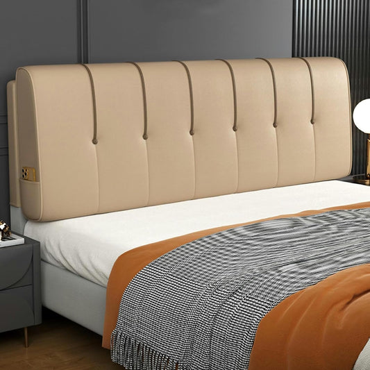 AMNOOL Large Upholstered Headboard Cushion Wall Mounted Support Pillowboard Headboard Bed Rest Lumbar Support Backrest Removable Bedroom Tatami Dorm Pillow-1-