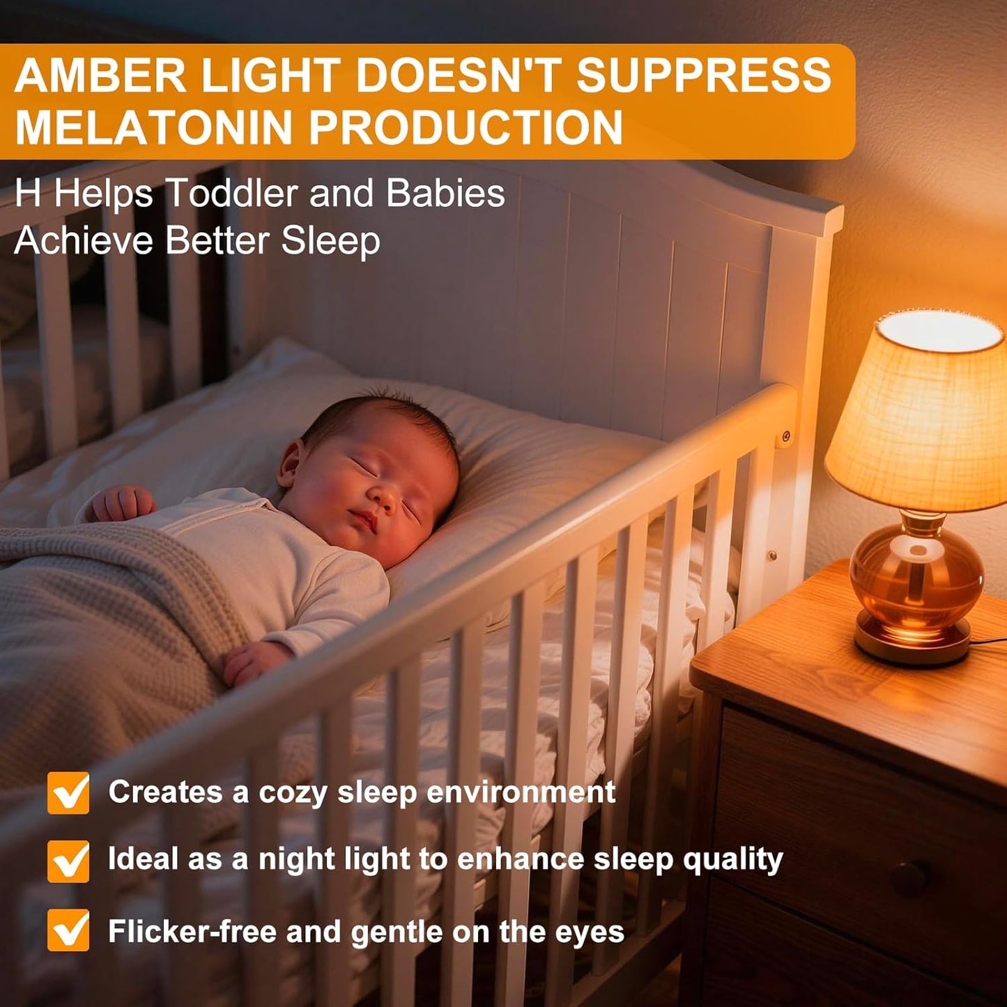 KINUR E26 B11 Small dim Amber LED Edison Light Bulbs,B11 Candelabra Bulb 2000K 4 watt-40 watt Light Bulbs Equivalent, Low watt Soft Warm Light Bulbs 4 Pack