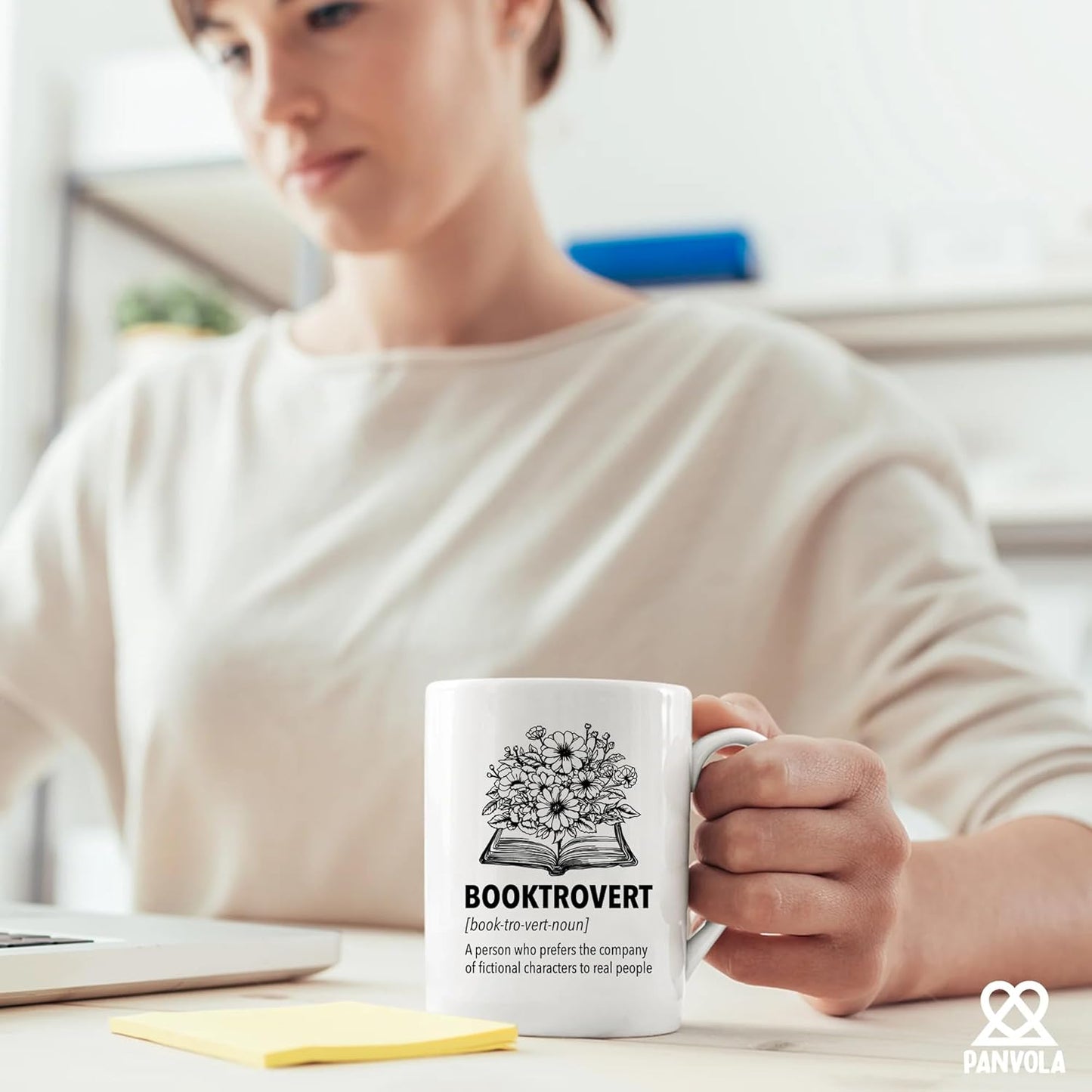 Panvola Booktrovert Book Lover Gifts Definition Mug Book Readers Gifts For Women Men Sister Girlfriend Wife From Husband Boyfriend Dad Mom Funny Ceramic Mug Novelty Drinkware 11oz White