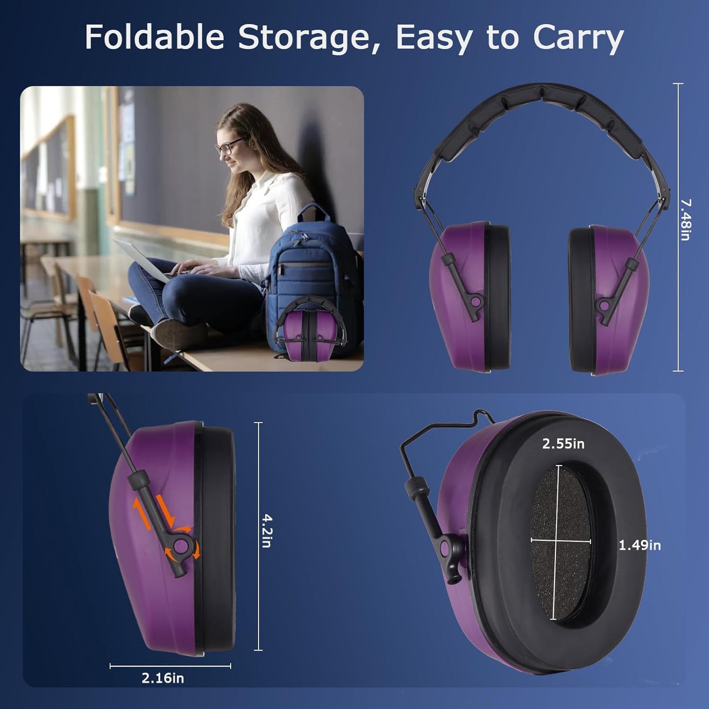 Safety Earmuffs for Ear Protection SNR 29 dB Noise Cancelling Ear muff Shooting Hunting Construction Noise Reduction