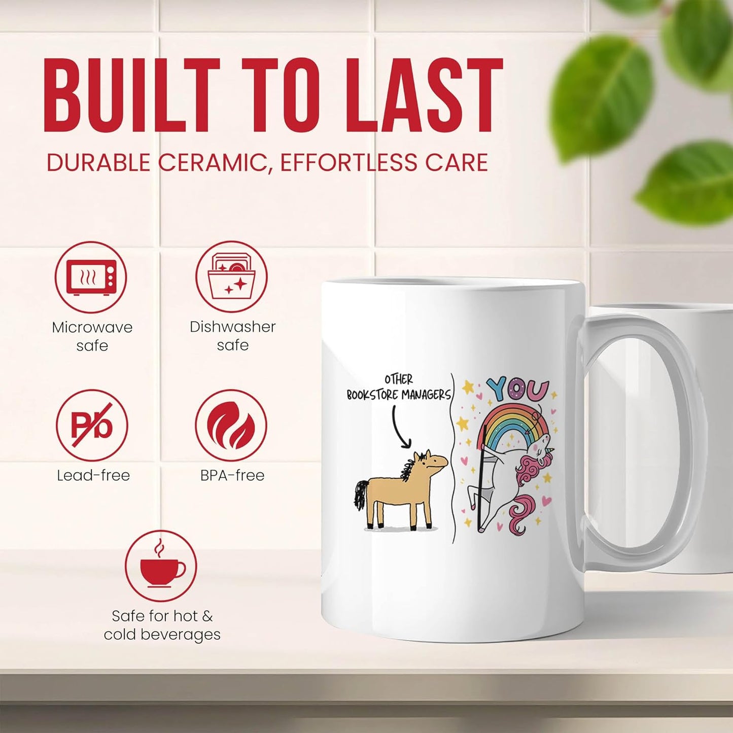Other Bookstore Managers Unicorn Mug - Literary Guide Coffee Cup - Book Lover Funny Gift From Readers - Bibliophile Tea Mugs - Reading Enthusiast Cups - 11 Oz Ceramic Gifts For Bookworms, Birthday