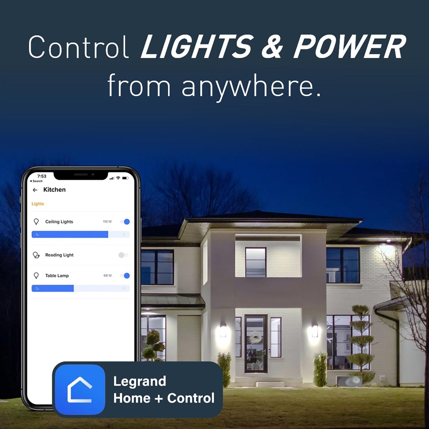 Legrand Radiant WNRL43WH Wireless Smart Switch with Netatmo, Sleep/Wake, Compatible with Alexa, Google Assistant & Apple HomeKit, White (1 Count)