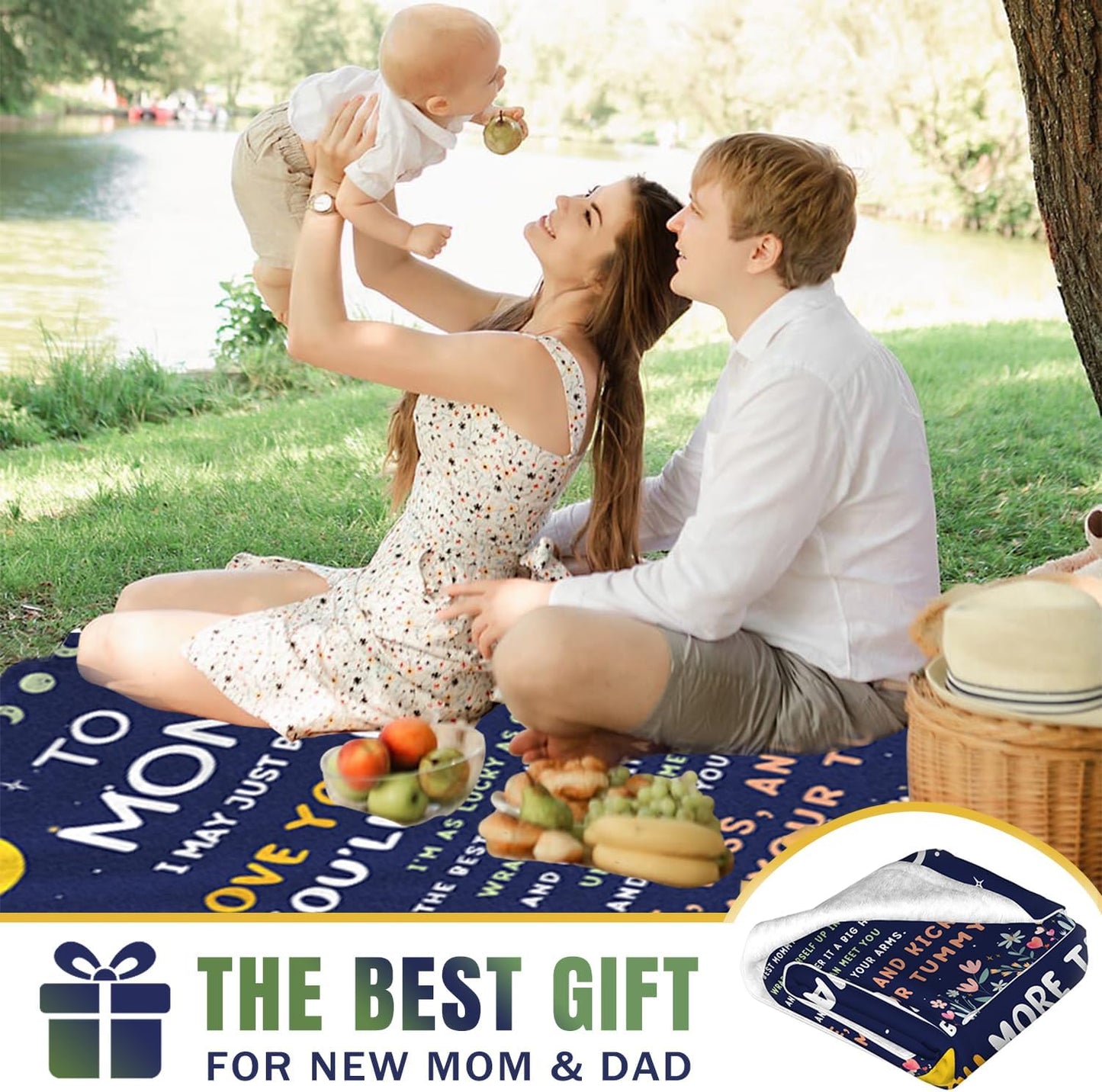 Mom to Be Gifts Pregnancy Gifts - First Time Mom Gifts, Promoted to Mom Gifts, Flannel Soft Blankets and Throws for New Mommy 60x80in