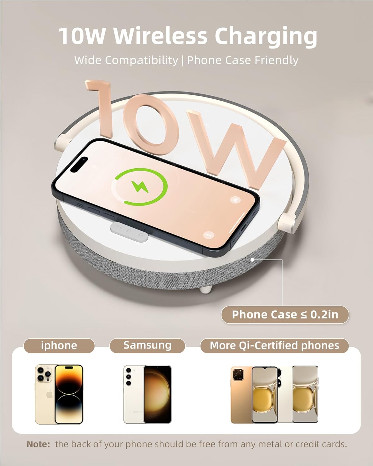 EZVALO Gifts for Women, 4-in-1 Bluetooth Speaker, Bedside Lamp with Wireless Charger, Dimmable Night Light and Phone Holder, Birthday Gifts for Teens, Families and Friends