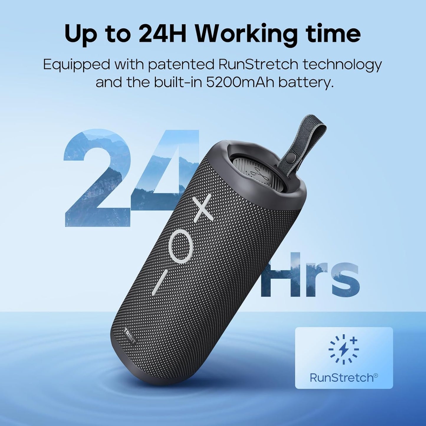 Tribit StormBox 2 Bluetooth Speaker with 34W 360° Surround Sound, XBass Tech, 24H Playtime, IPX7 Waterproof, Bluetooth 5.3, TWS Pairing Portable Wireless Speaker for Outdoor