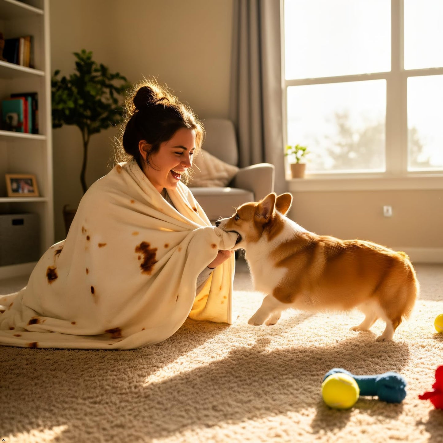 LetsFunny Burrito Tortilla Throw Blanket, 80in Soft Cozy Warm Couch Blankets for Women Men, Realistic Double Sided Taco Tortilla Round Food Blanket, Flannel Throw Blanket for Birthday Anniversary
